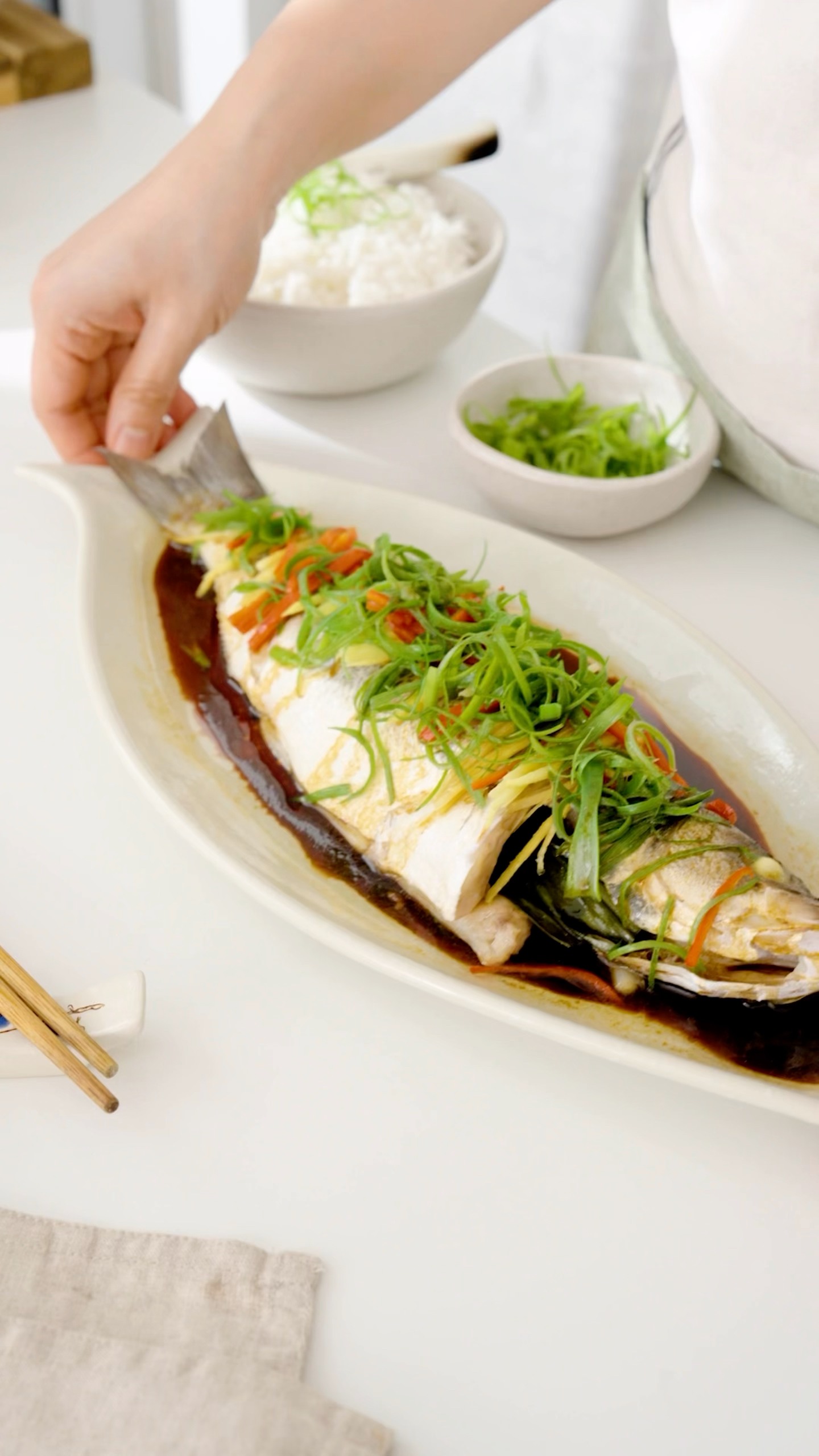 Easy steamed fish recipe you will love! Ingredients 1 Whole fish About ...