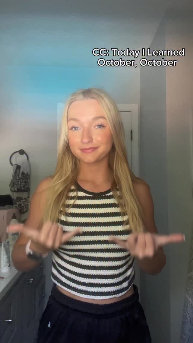 October in ASL (Not a Teacher) #americansignlanguage #signlanguage #asl ...