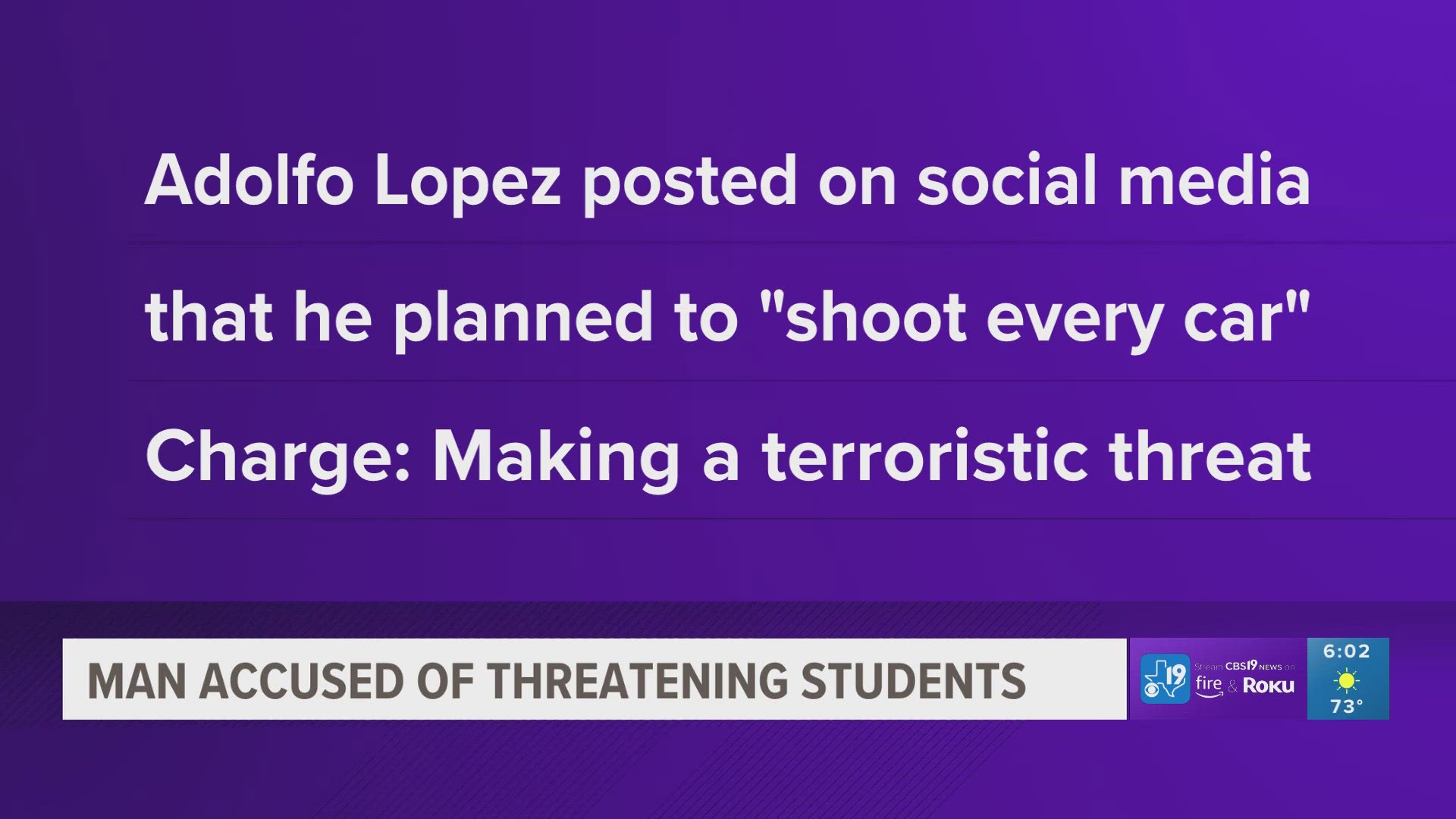 KYTX CBS19 - The man who made the threat has been... | Facebook