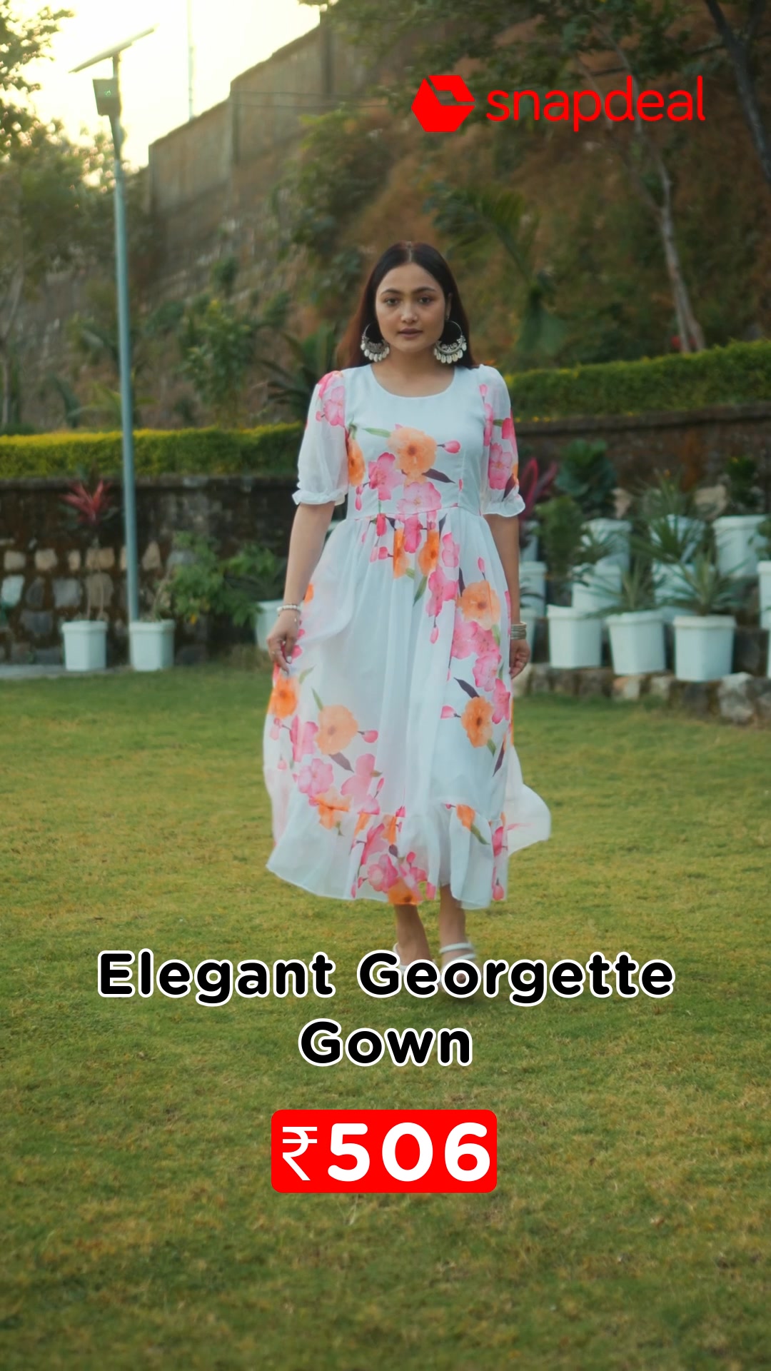 snapdeal dresses for ladies Elegance redefined! 🤍 Adorn yourself with this Georgette Printed Ankle-Length Women's Gown in White – just ₹506. Perfect every occasion!, Shop now: https://shop.snapdeal.com/34kpnx42, [Snapdeal, simple salwar suit