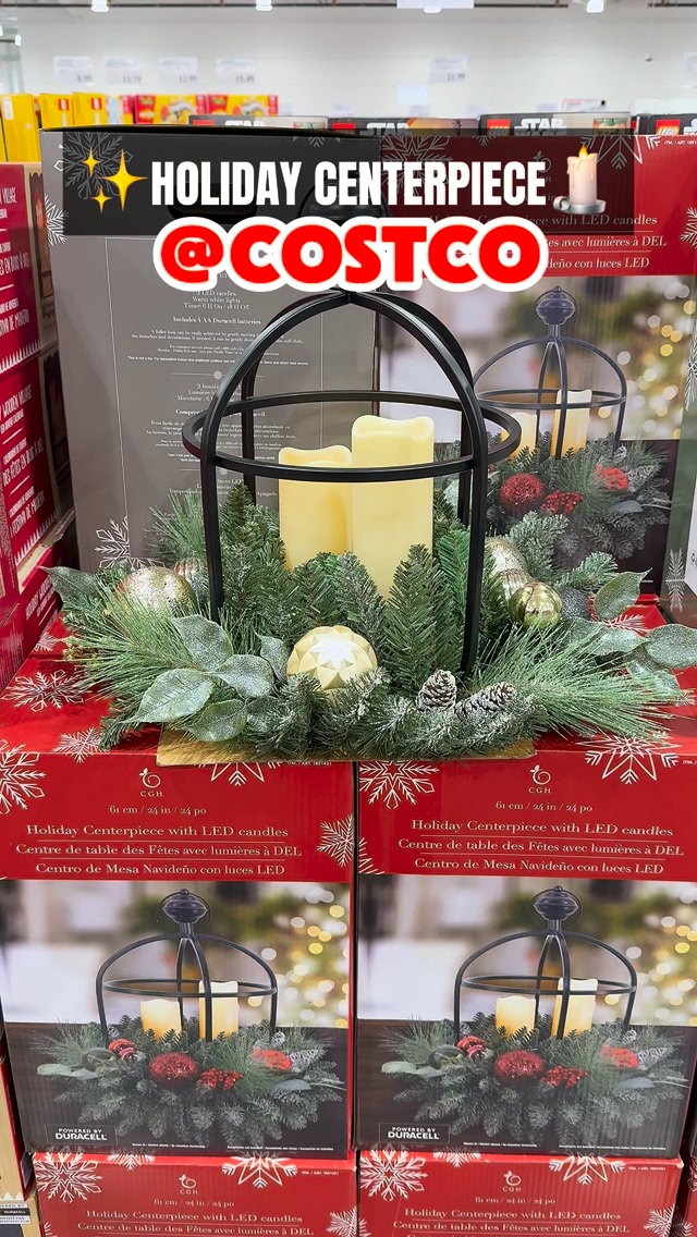 Costco just stocked the Holiday Centerpiece with LED Candles and it’s ...