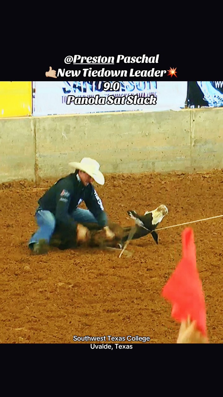 Preston Paschal popping off in the #tiedownroping at Panola with a 9.0 ...