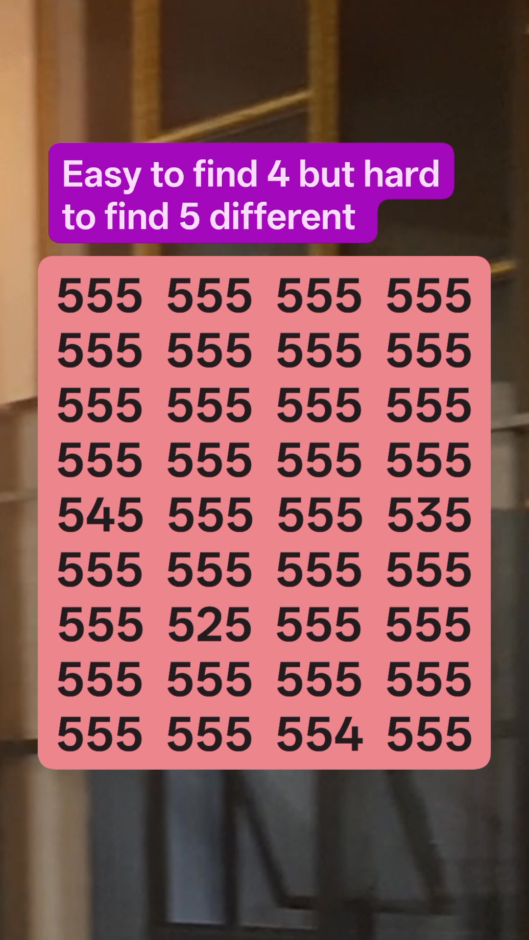 Look to find 5 different number #facebookreels #brainteaser #puzzle # ...