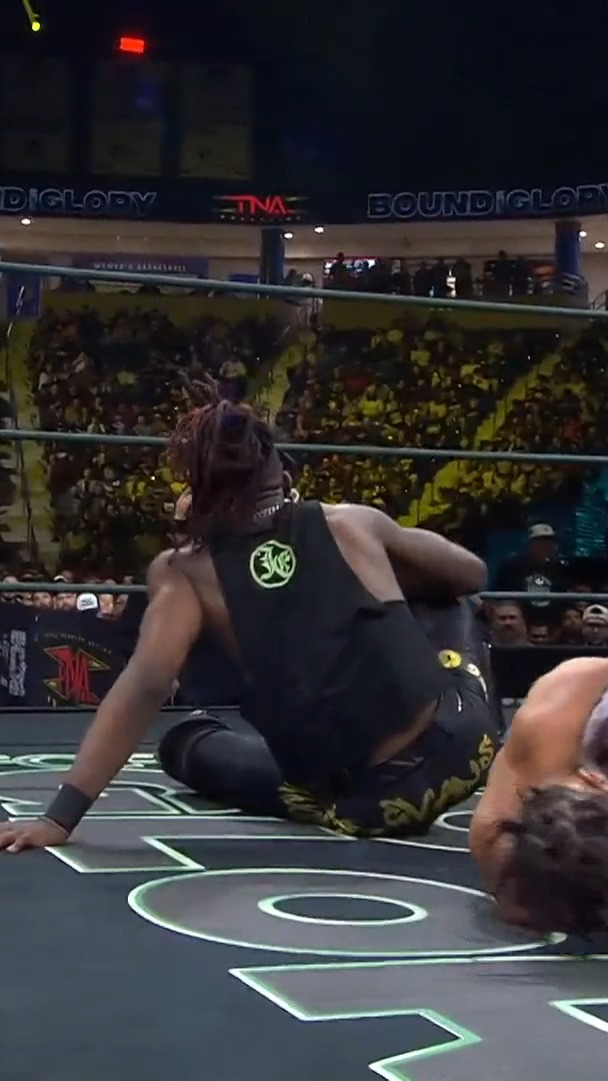 Je'Von Evans over the top rope! Watch #TNABoundForGlory on TNA+ HERE ...