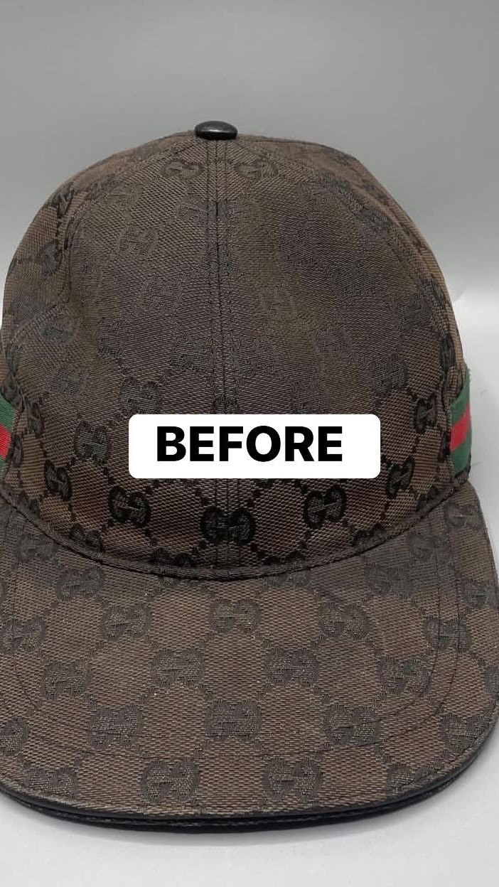 Gucci cap colour restoration #trend #smallbusinessowner #dyeclothes # ...