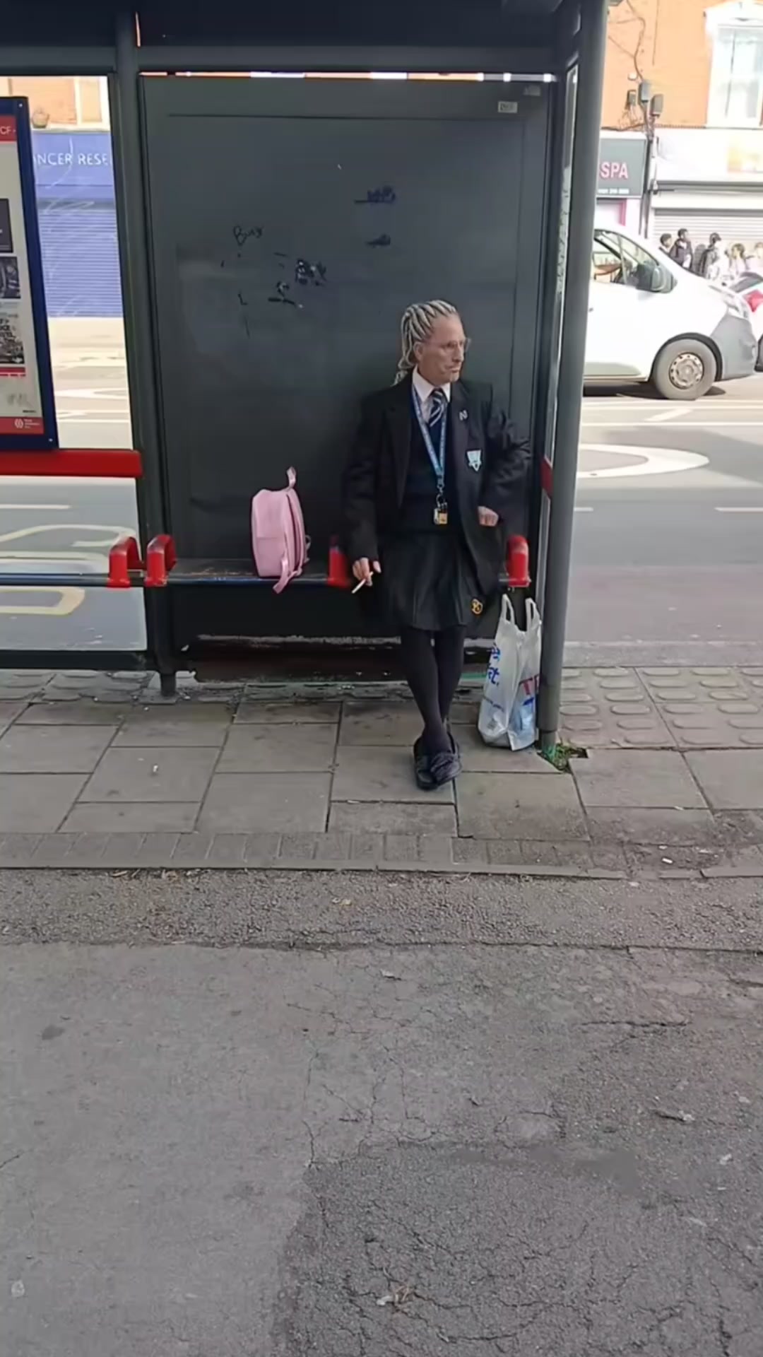 A man dressed as a school girl has been spotted using school route ...