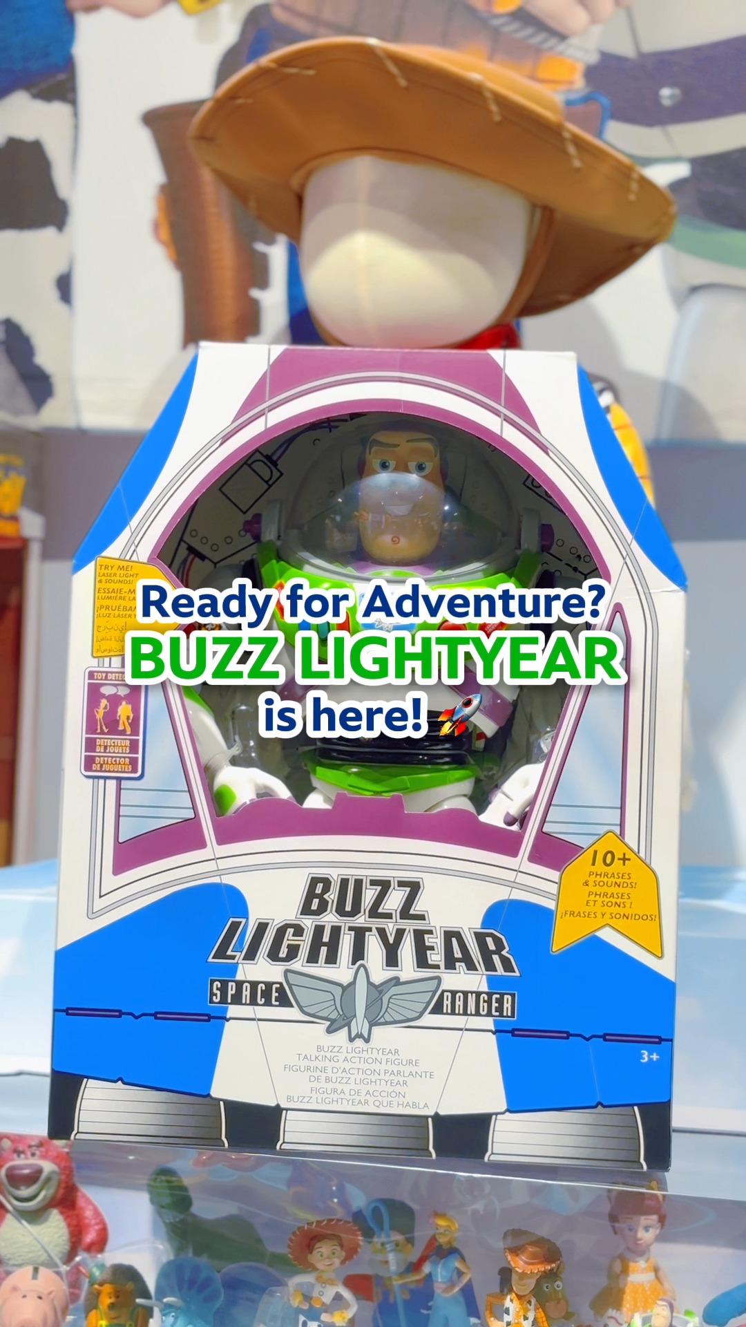 The Buzz Lightyear Talking Action Figure takes playtime to