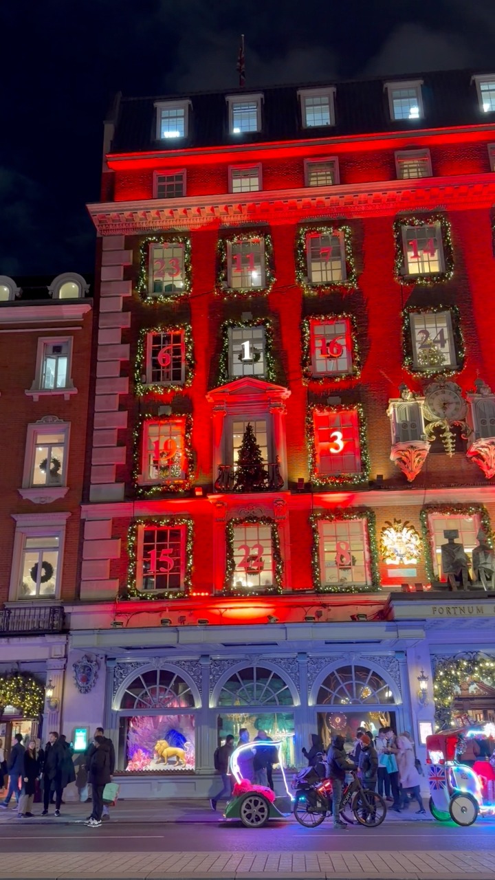 Fortnum & Mason's giant advent calendar in London
