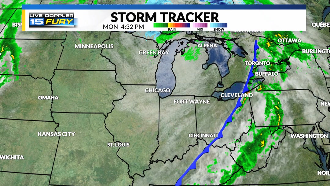 Monday Afternoon Radar Update: A cold front has departed to the east ...