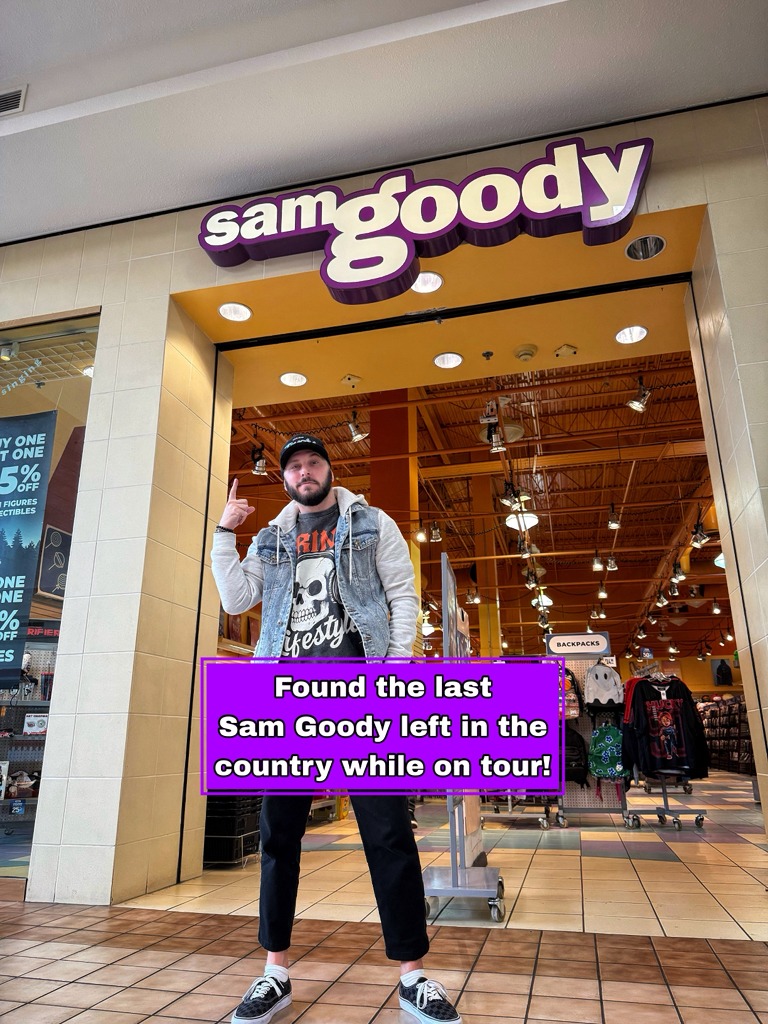 While on tour I got the chance to visit the last remaining Sam Goody ...