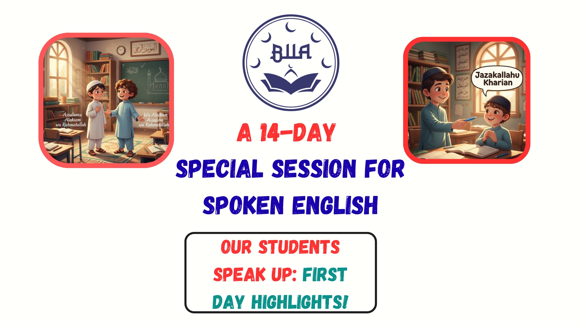 A glimpse of the bright moments from our very first spoken class. Our ...