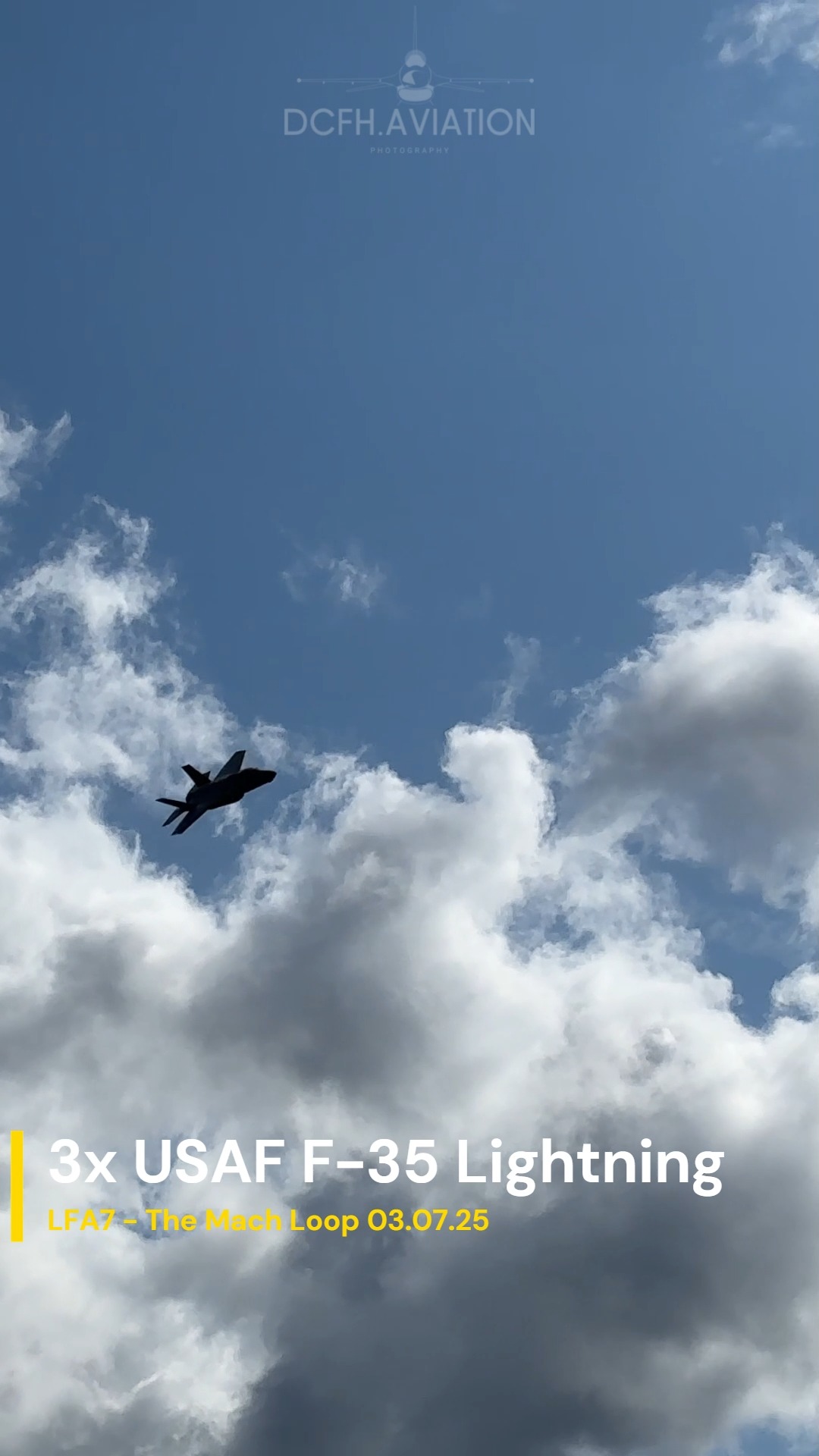Listen to the last jet roar! 3x USAF F-35 Lightnings through the Mach ...