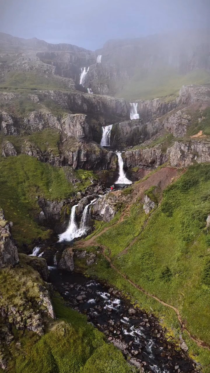 Seven tiers of cascading water make Klifbrekkufossar one of Iceland’s ...