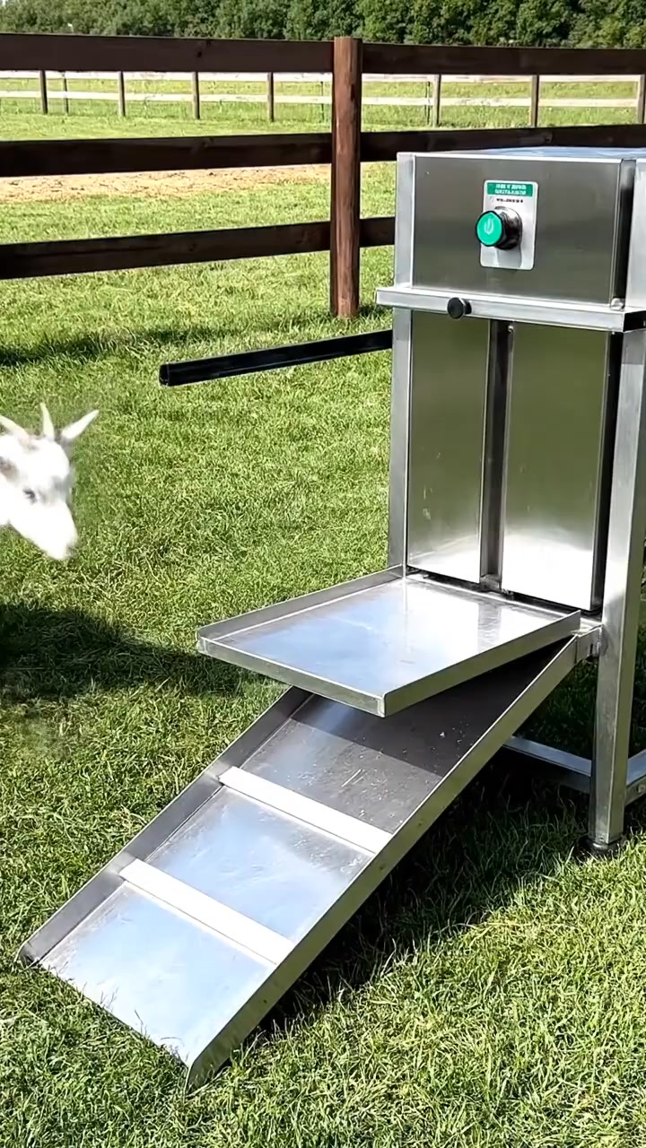 Goat Steps In — One-Click Hoof Trim Machine ASMR #GoatHoof # ...
