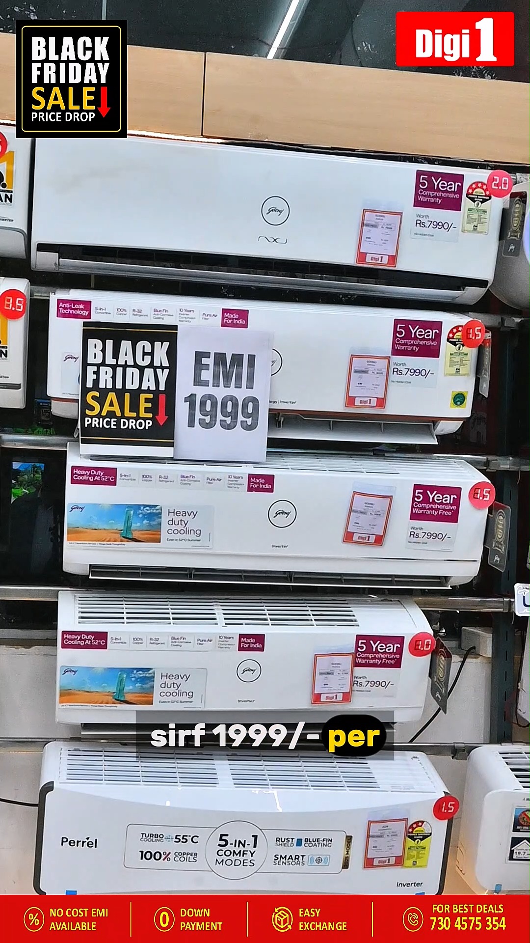 ️ Black Friday AC BLOWOUT! Cool Comfort from just ₹1,999 EMI! 💨 . The ...