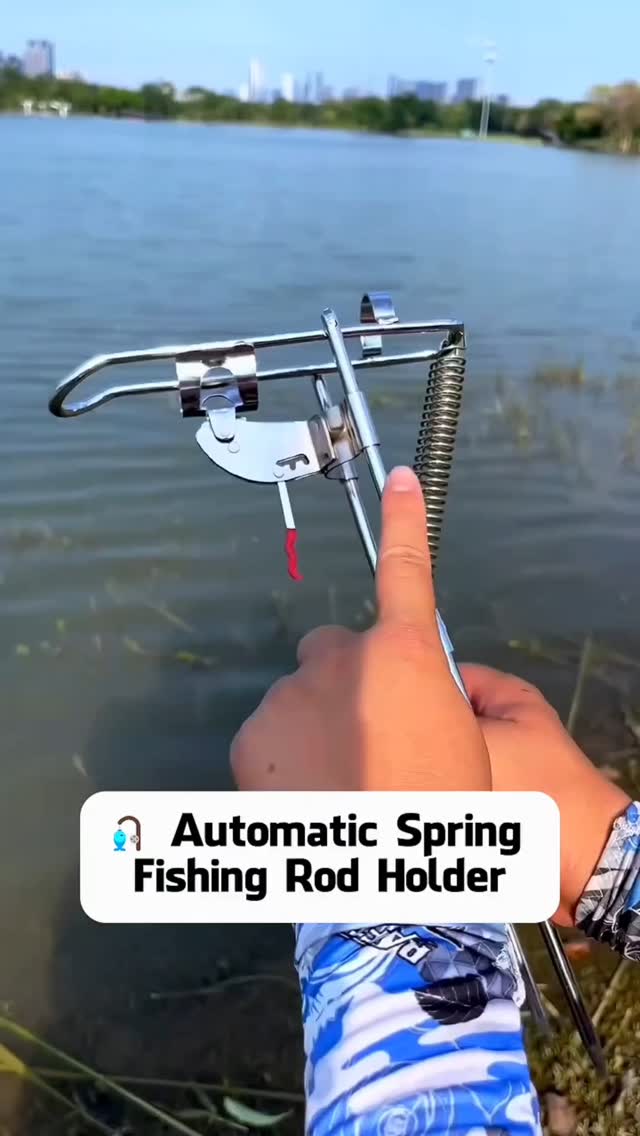 Automatic spring loaded fishing rod holder fishing gear and tools # ...