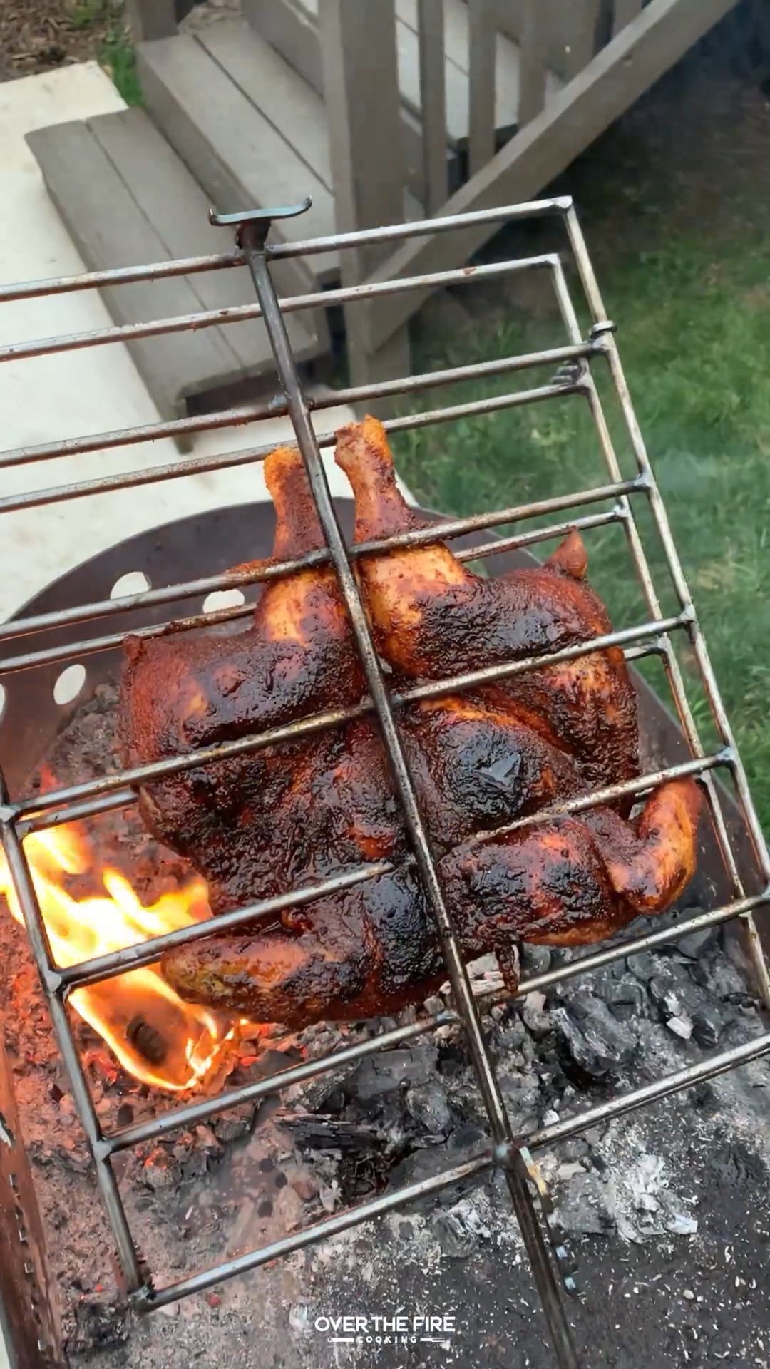 Smoky Chicken Asado 🔥 | Over The Fire Cooking by Derek Wolf | Facebook