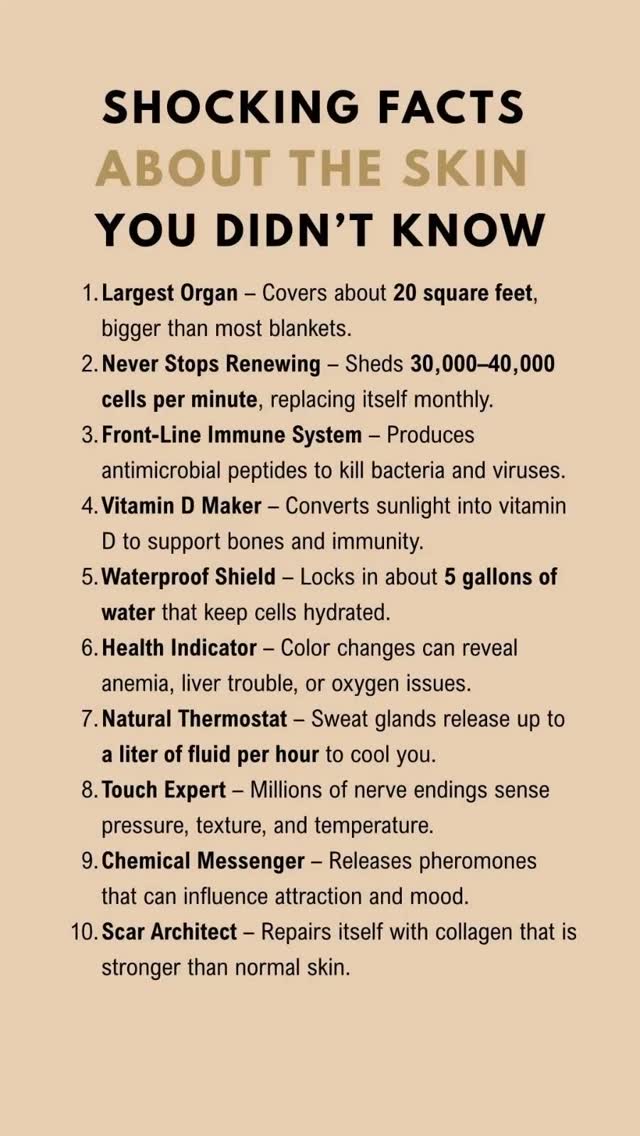 Shocking Health Facts You Didn’t Know About the Skin #holistichealth # ...
