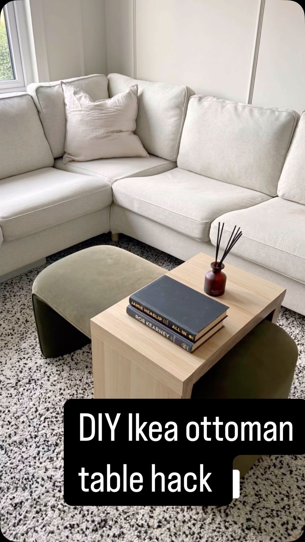 Ikea table hack. , My sister wanted an affordable ottoman table and this was my DIY solution. , Total cost €70, #doingupmyhome , #ikeahack , #ottomantable , #diyhacks , #homehacks | Doingupmyhome