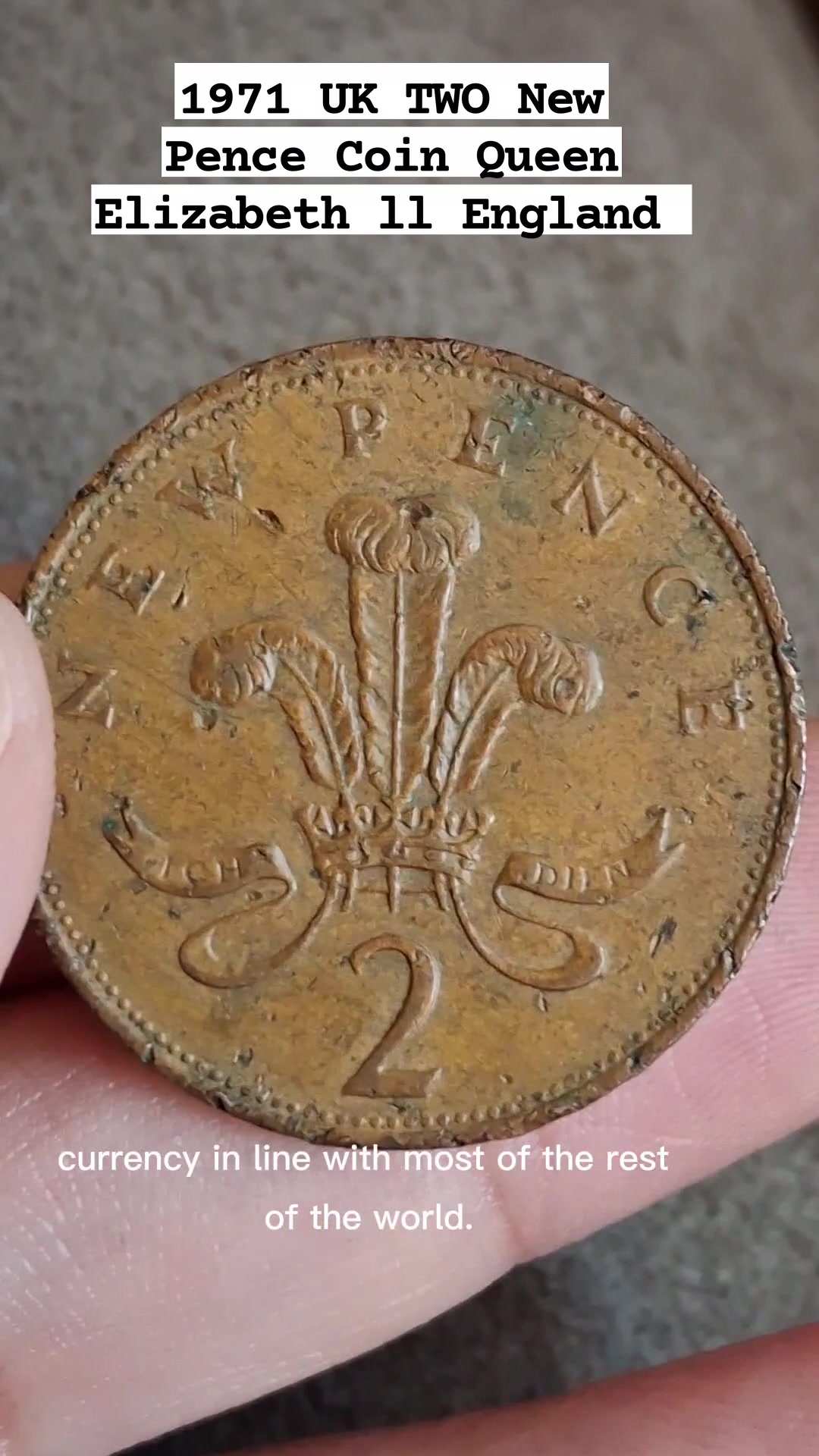 Rare!! 1971 D.G.REG. QUEEN ELIZABETH II NEW PENCE 2 COIN