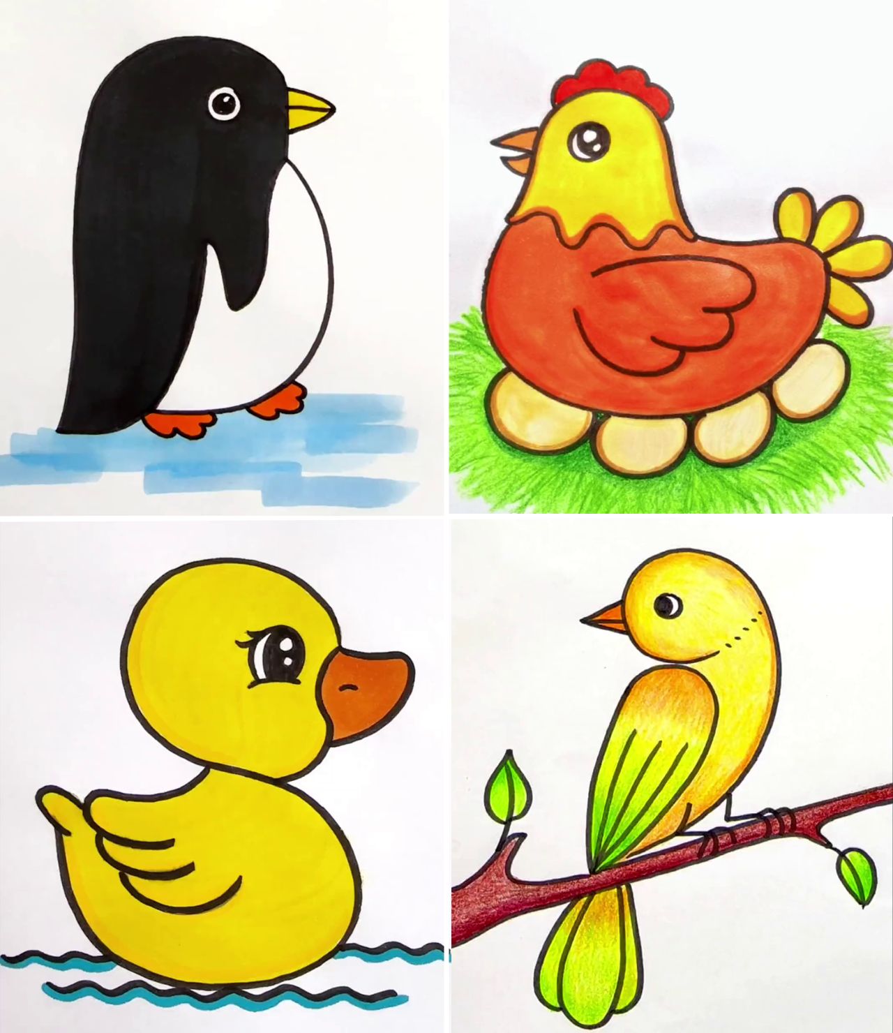 How to draw bird in super easy way |easy kids drawing | Kidpid | Facebook