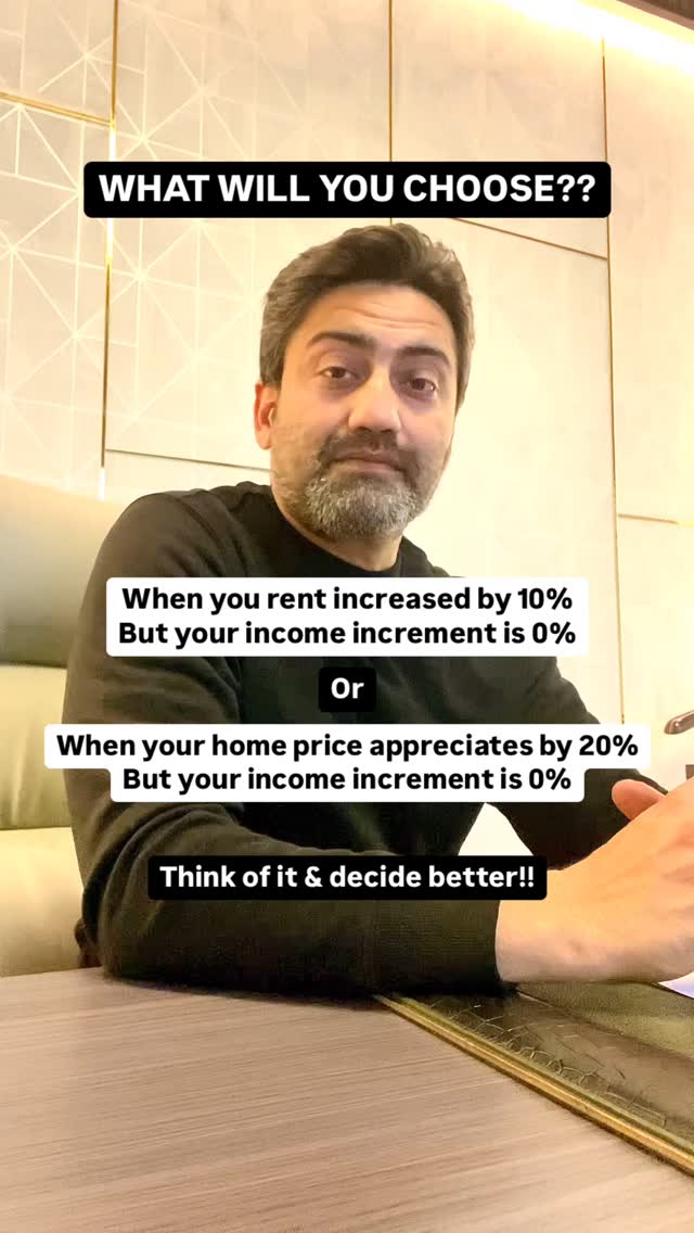 When you cannot afford property then on rent is fine! But if you can ...