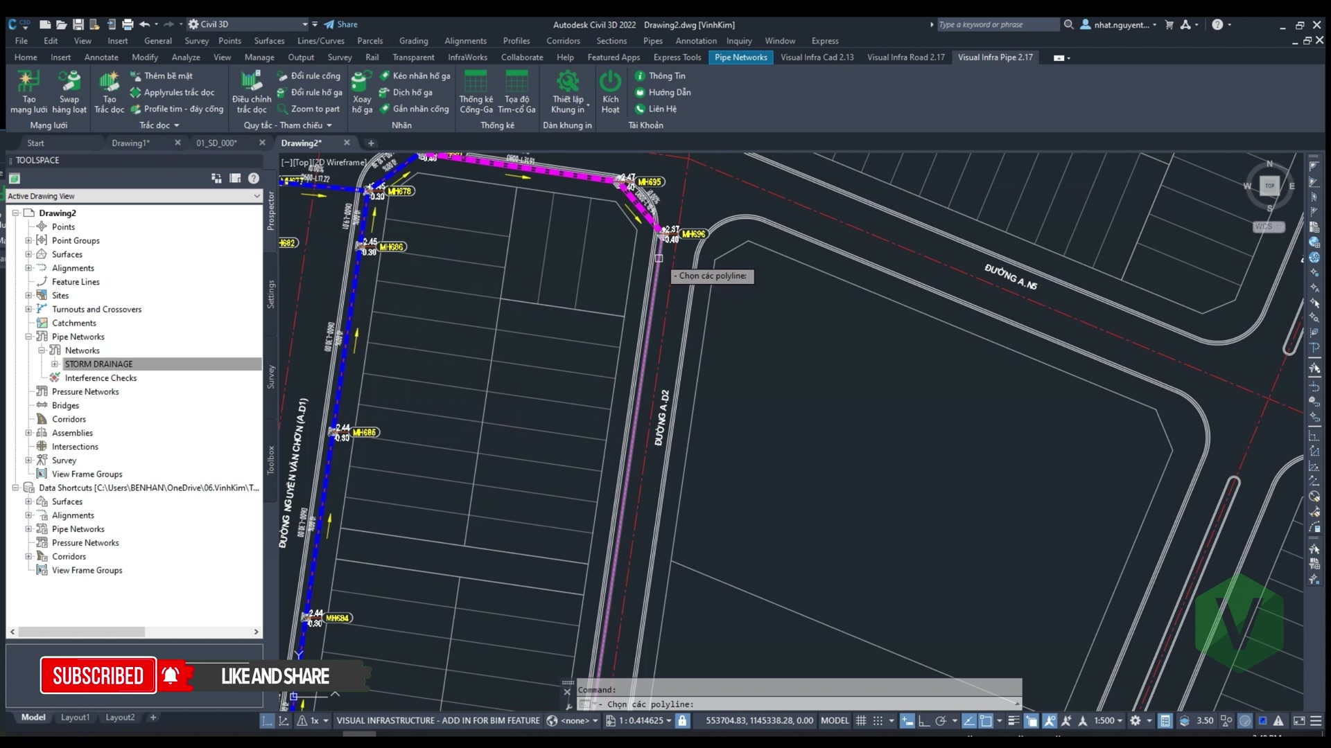 💡 Hướng dẫn thiết kế hệ thống thoát nước trong Civil 3D bằng # ...
