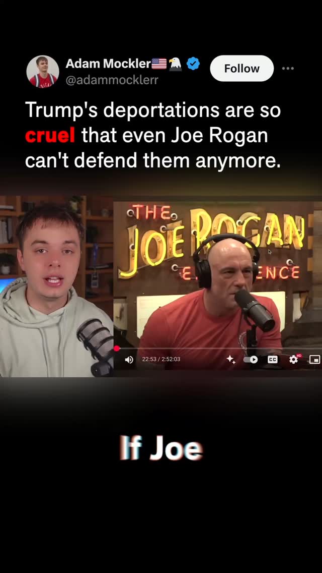 Joe Rogan Wakes Up to Trump's Cruel Policies #politics #fyp #new | Adam ...