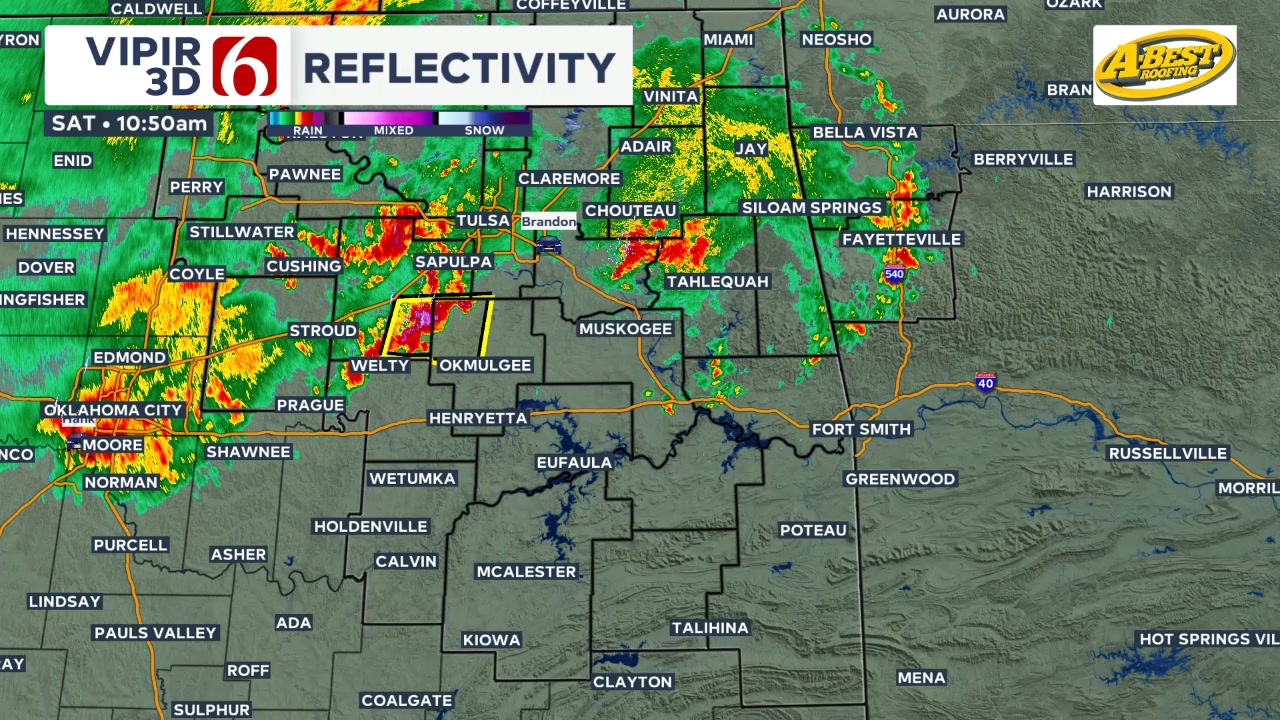 Radar 11:52am Strong storms continue moving across part of NE OK. Winds ...