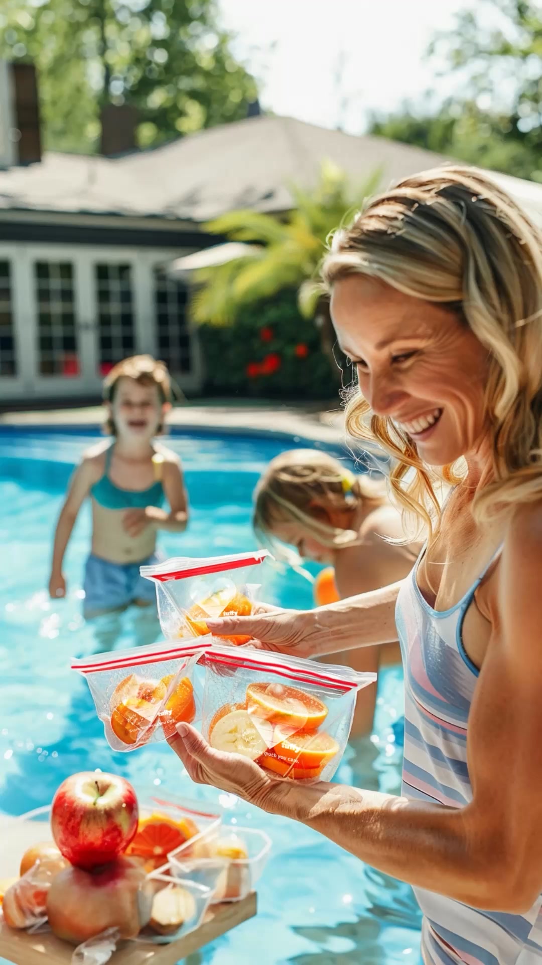 Straight from Tuffy’s Zipper Bag to the splash zone! Weekend snacking ...