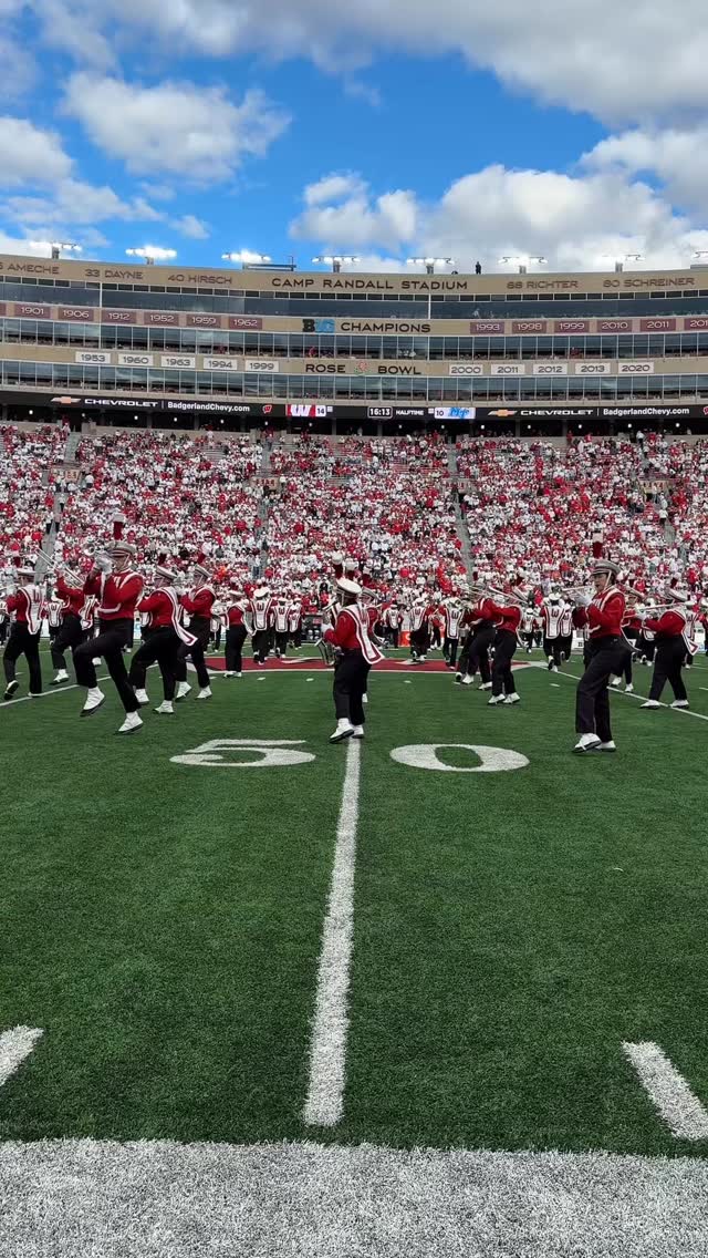 Only Badger (In the World) 🎺🦡🌎 Shining bright on the 50 halftime show ...