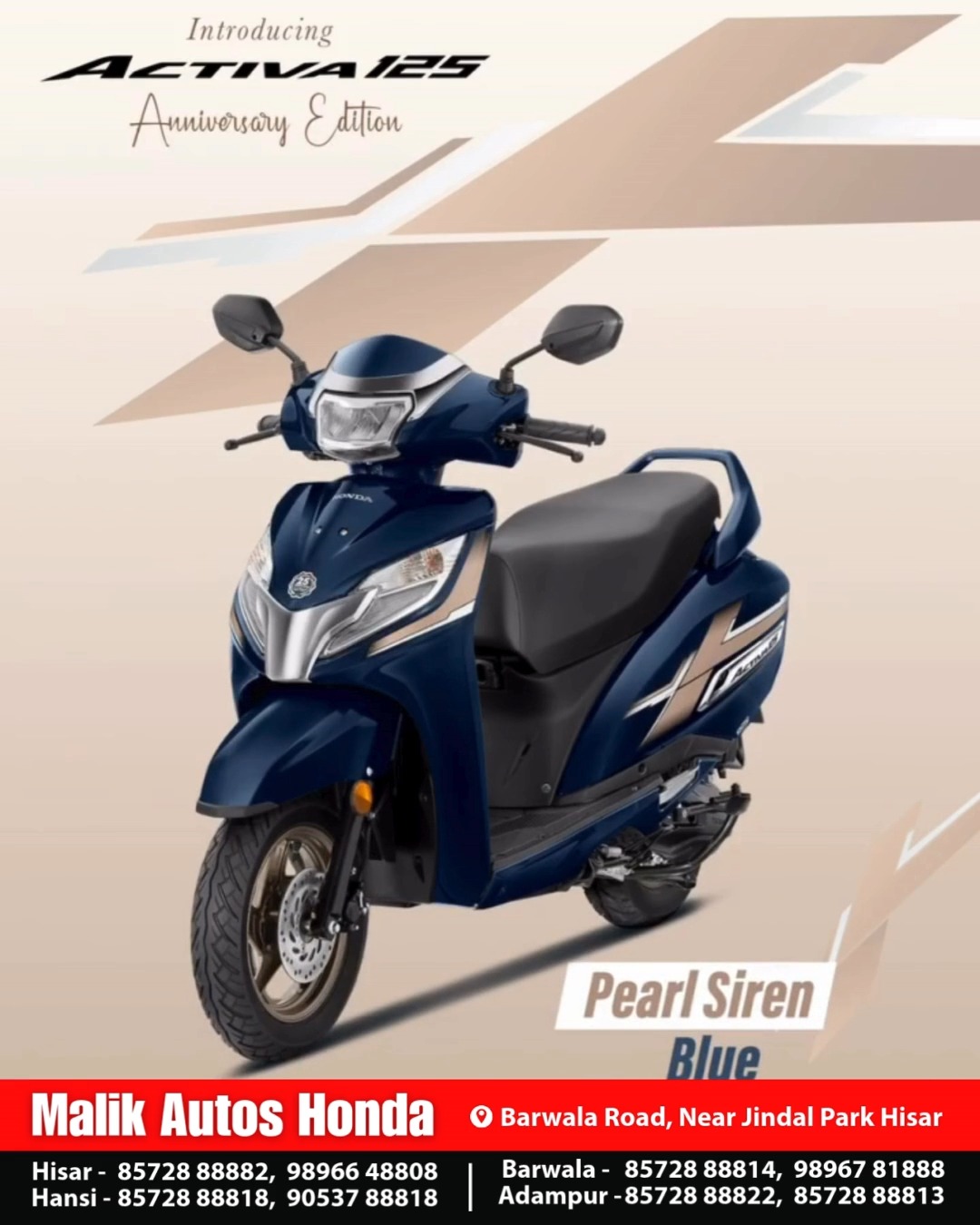 Make every ride memorable with the Honda Activa 125 Anniversary