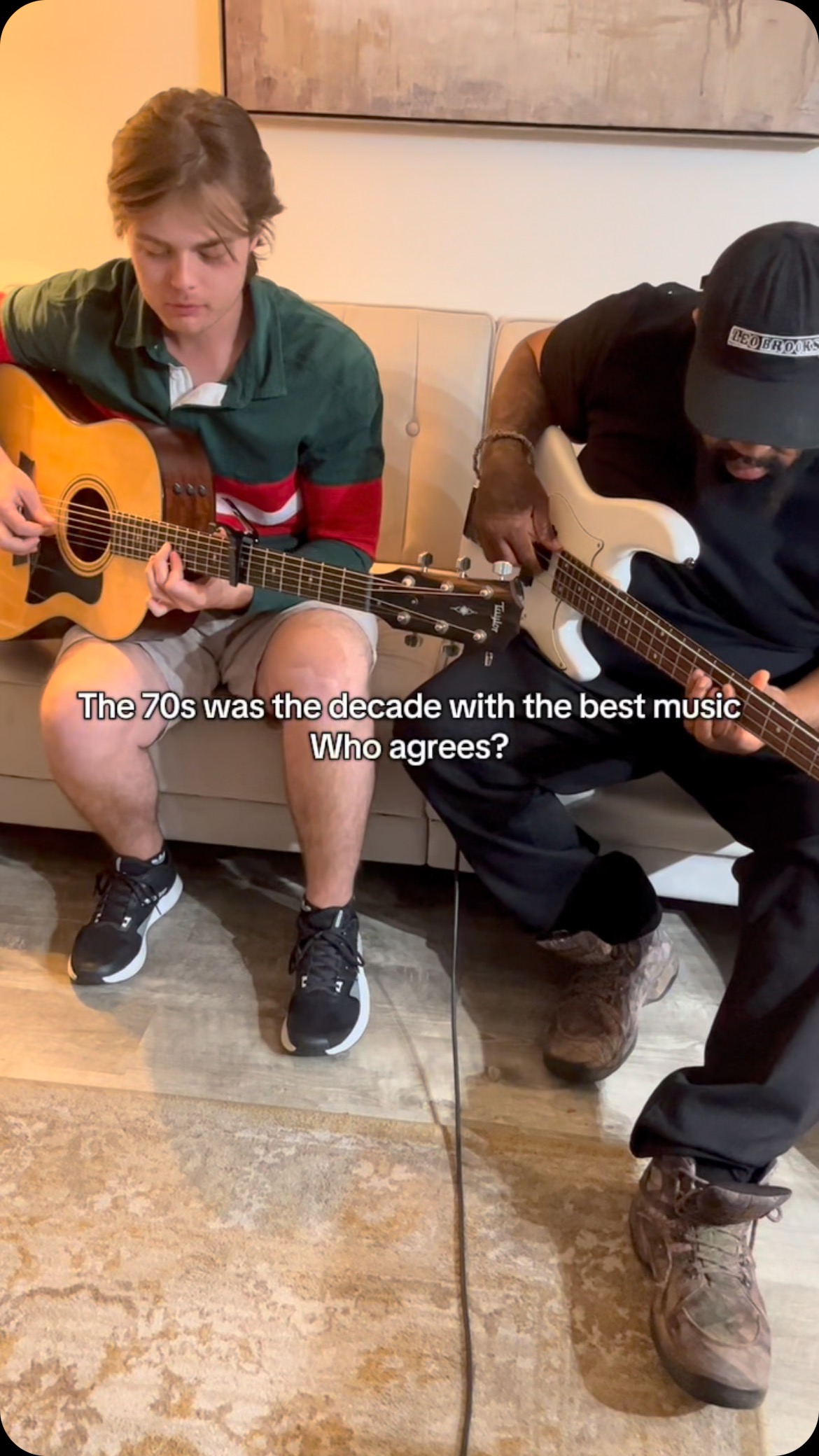 Jamming on some James Taylor with @leo_brooks #singer #musician # ...