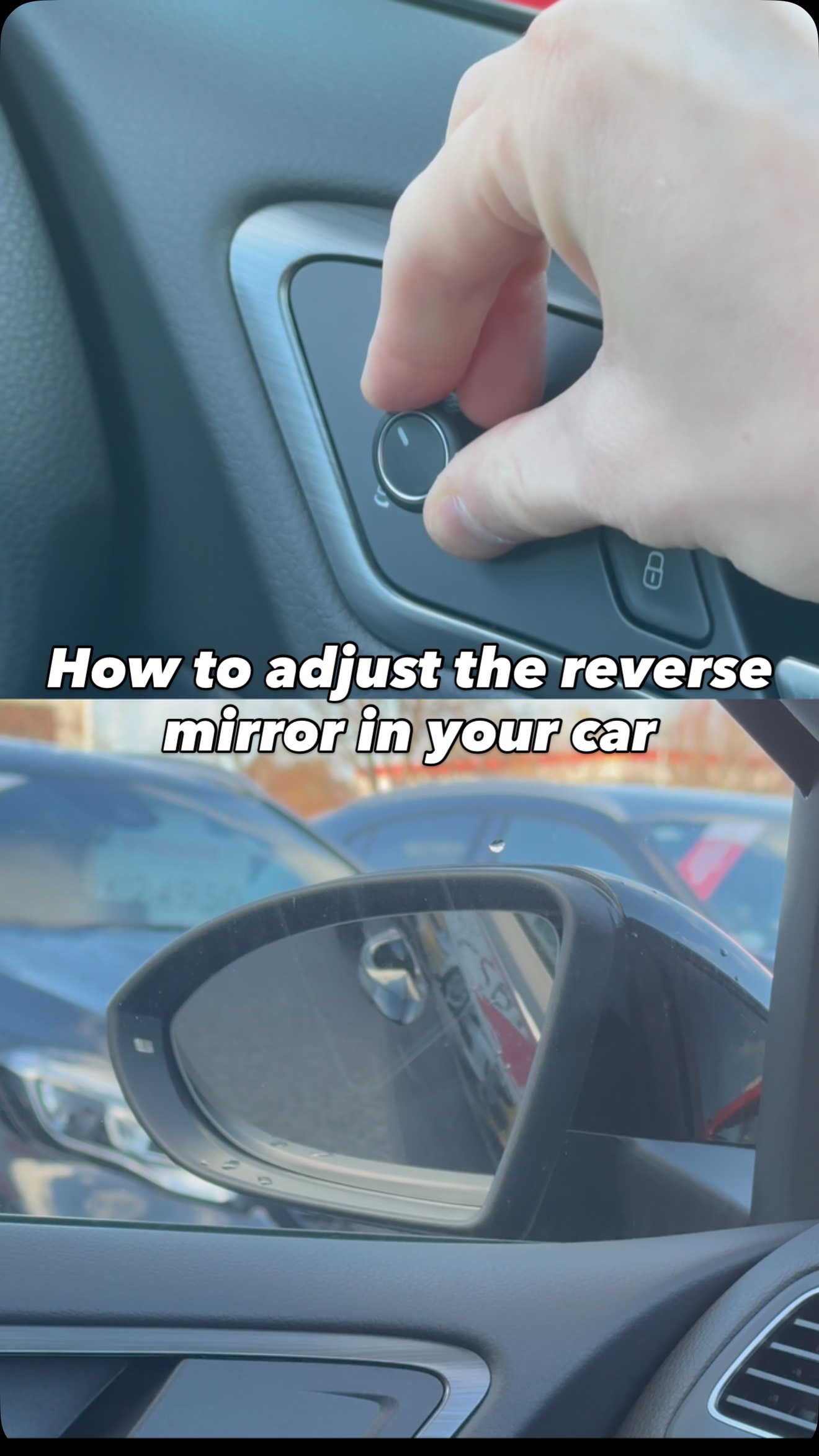 How to adjust the reversing mirror on your car This one is specific to ...