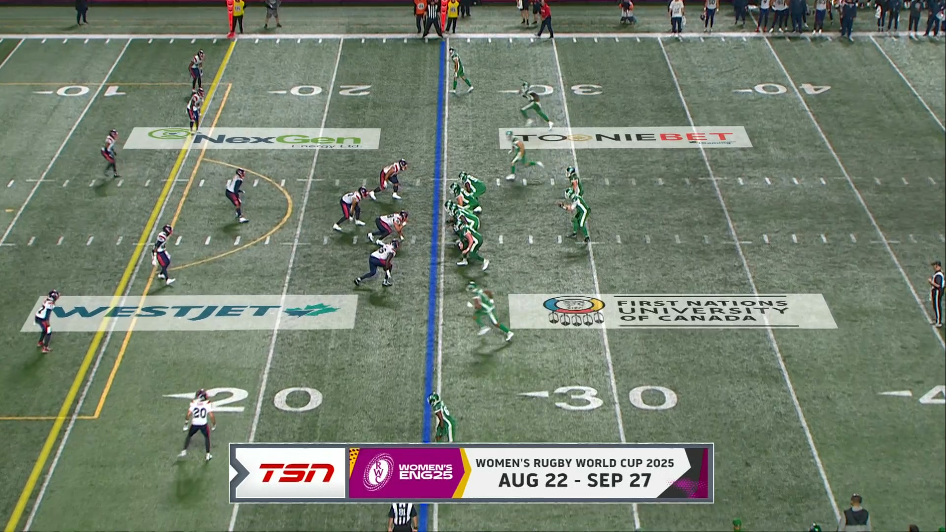 Riders marching down the field late! 👀 #CFLGameday 📅: Als vs. Riders ...