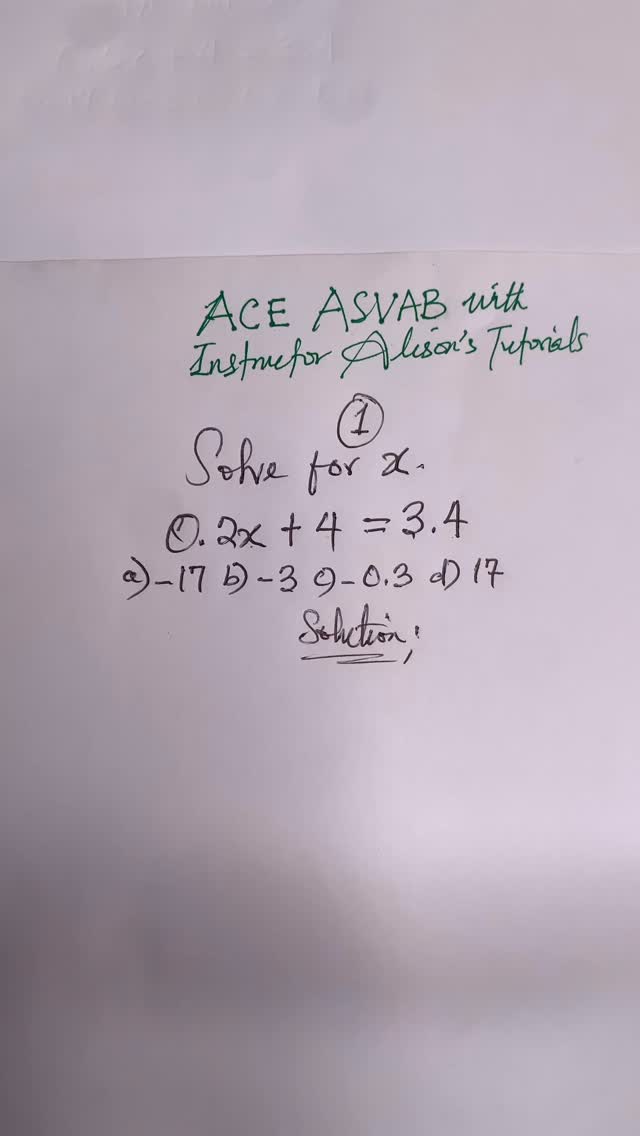 ASVAB Class is on for those interested in joining the military in the ...