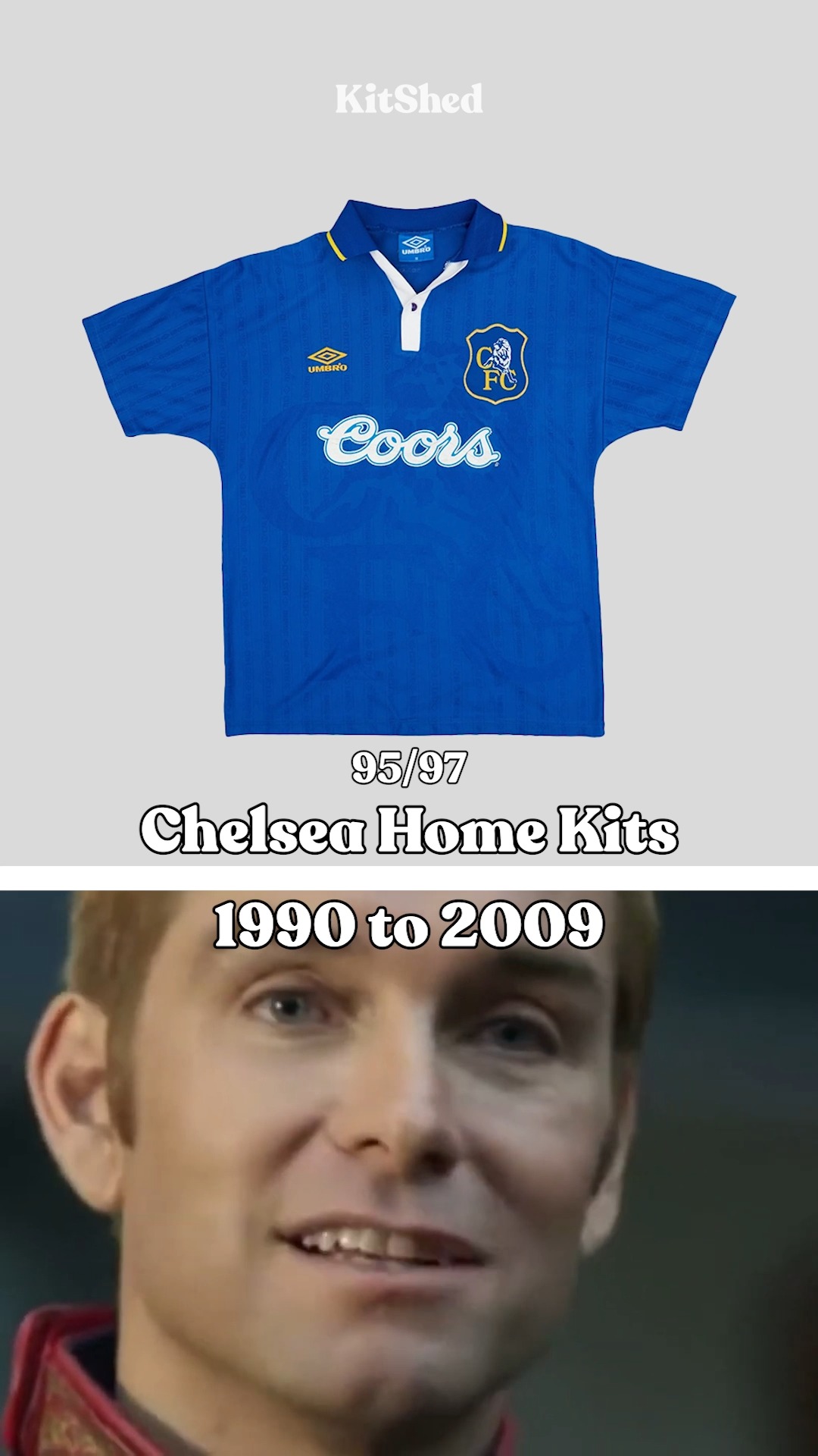 Chelsea 1990/91 season, home & away kit advertisement. #Commodore