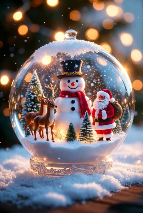 🎄 Magical Christmas Snow Globe Vibes! ️ Step into a winter wonderland ...