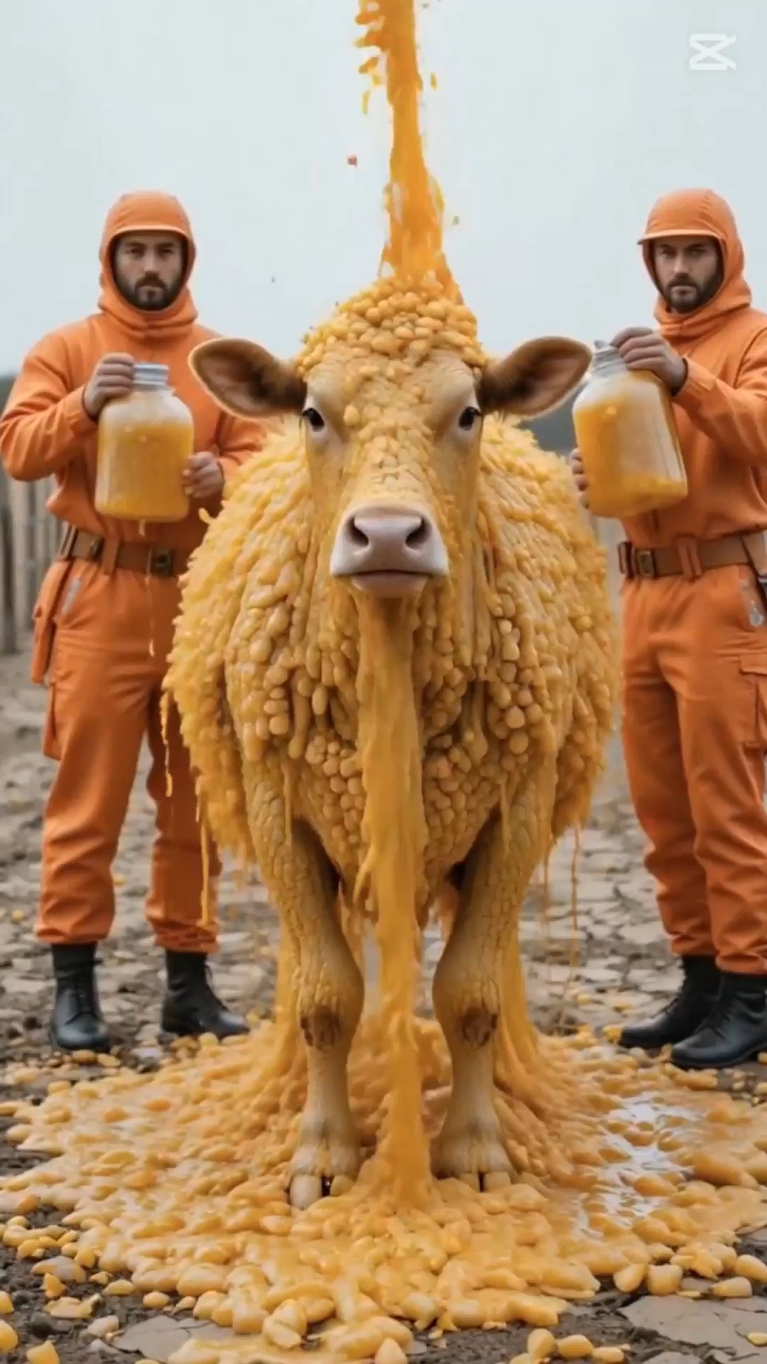 A helpless cow whose cow form resembles a living beehive — Heroic ...