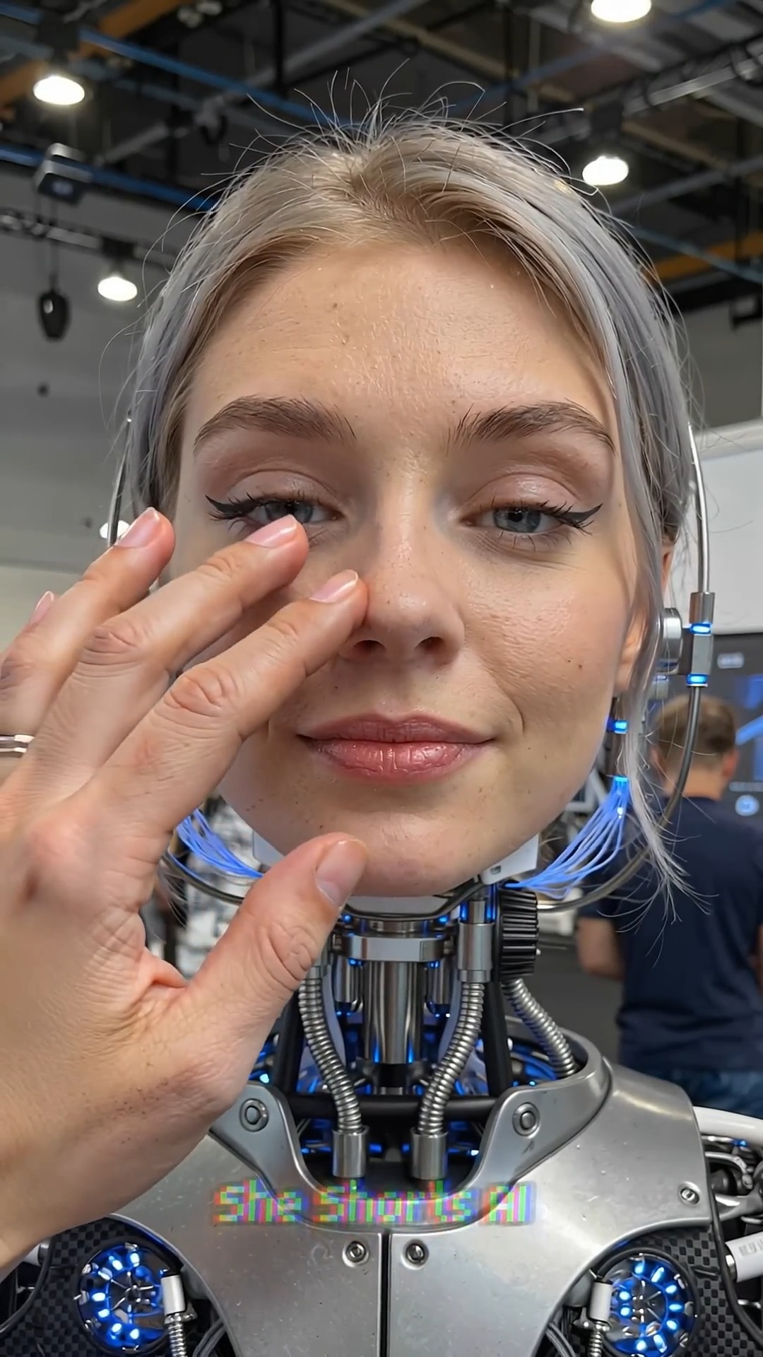 #robots #irc #humanoid At the latest tech expo, a man shows off his ...