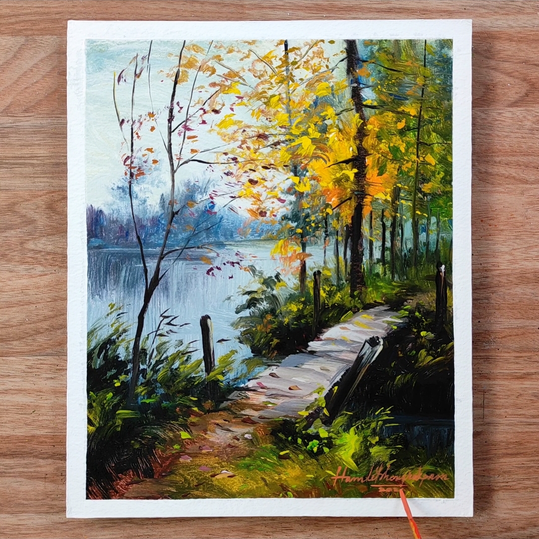 New acrylic landscape painting 🎨😍 #fblifestyle | Hamlet Shougrakpam Art ...