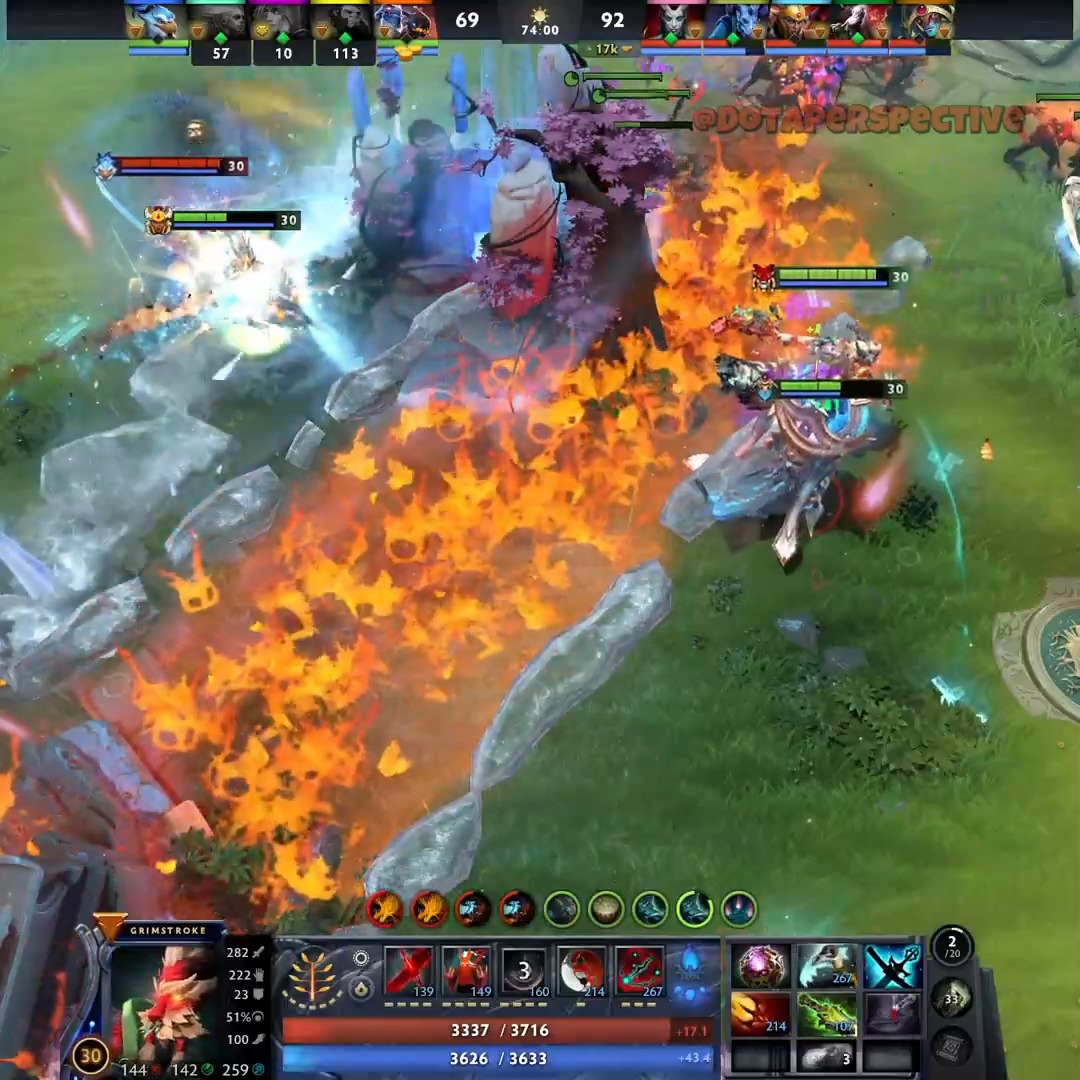 Grimstroke One Shot New Meta Build in 7.40 Dota 2! #dota #dota2 ...