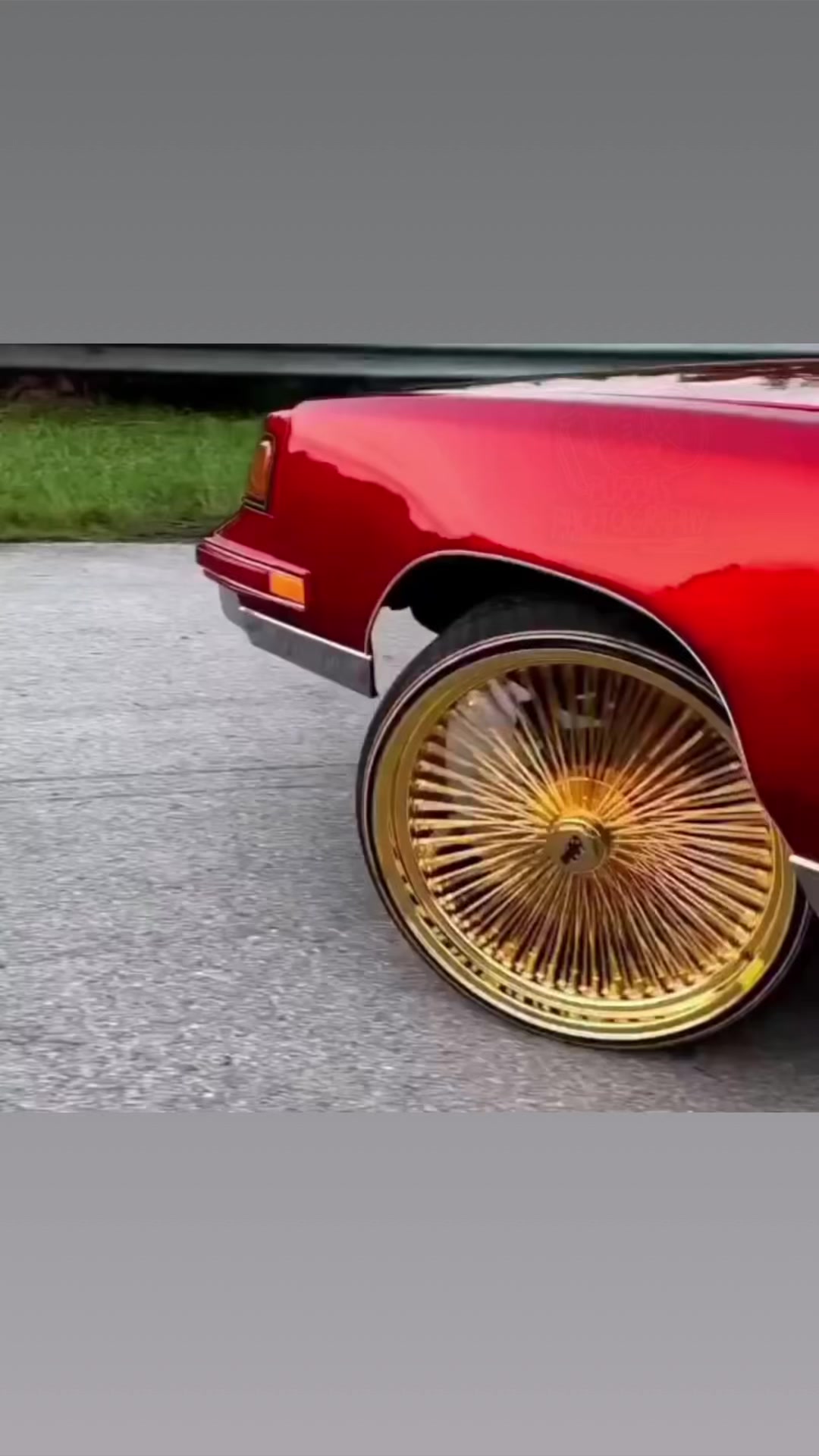 2 door crown vic on 24 inch gold spokes 🌲🏆🔥 #wetpaint