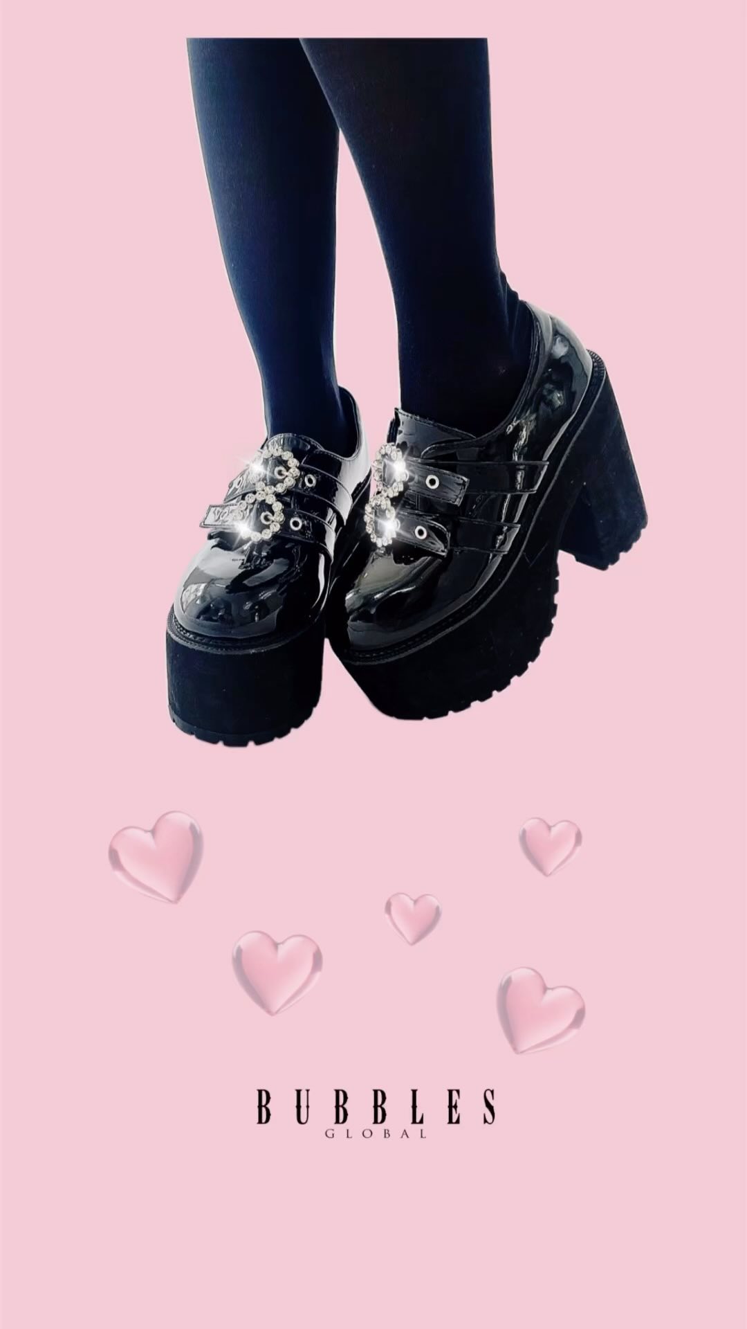 BUBBLES TOKYO GLOBAL Double buckle platform shoes💕 “Check out our