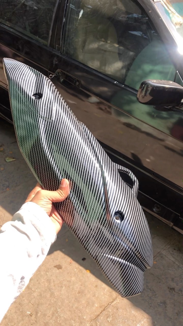 Yamaha Aerox panels done in Silver CarbonFibre as per Client’s Request ...