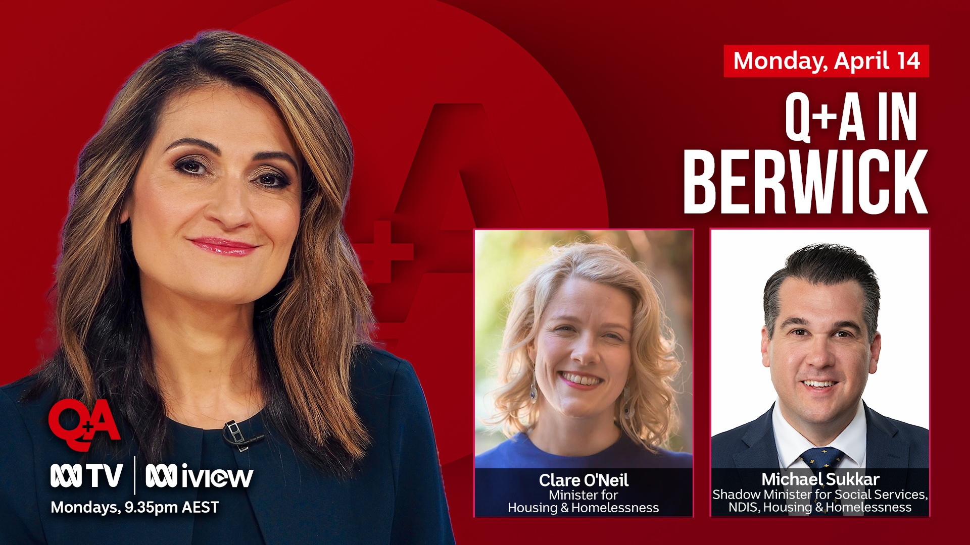Q+A will be in Berwick on Monday April 14. Register your interest to be ...