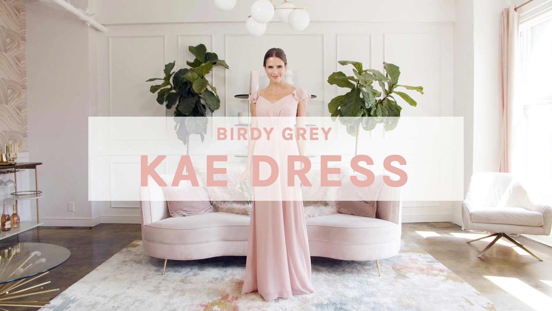 kae dress birdy grey Isn’t she one pretty bird? Our bridesmaid features a flattering V neckline and romantic ruffle sleeves that flutters with every movement. | Pale pistachio