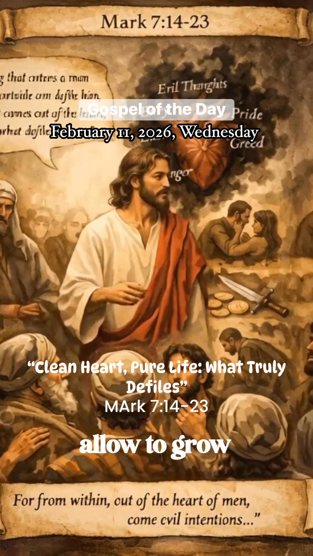 Gospel of the Day — February 11, 2026 Mark 7:14–23 In today’s Gospel ...