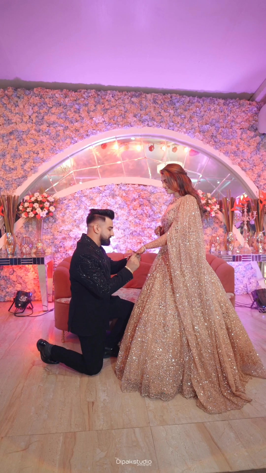 We've Decided On FOREVER❤️🧿 #ENGAGED 💍 , Photo Courtesy- @dipakstudiophotography , Swati's Outfit- @charuaroraofficial , Swati's Jewellery- @jewel_street_ , Makeup- @makeupbycherryy , Rajat's Outfit- 