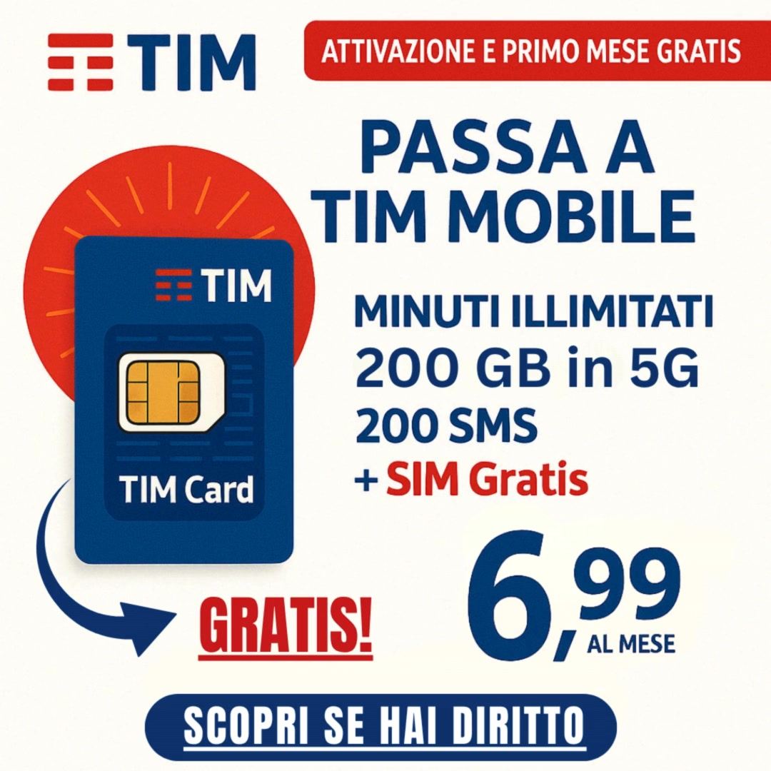 ⭕ Scopri la nuova offerta TIM per il tuo telefono ☎️ 200GB al mese 💶 da ...